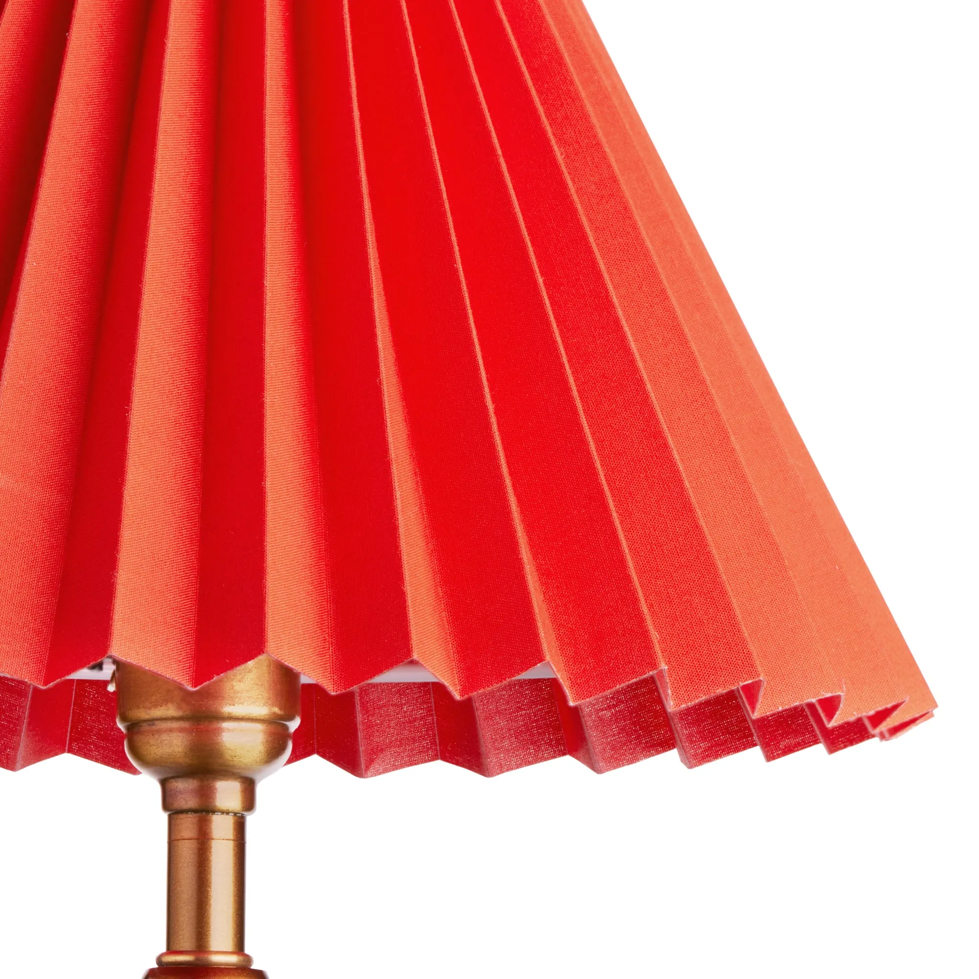 14cm tall tapered folded shade in red