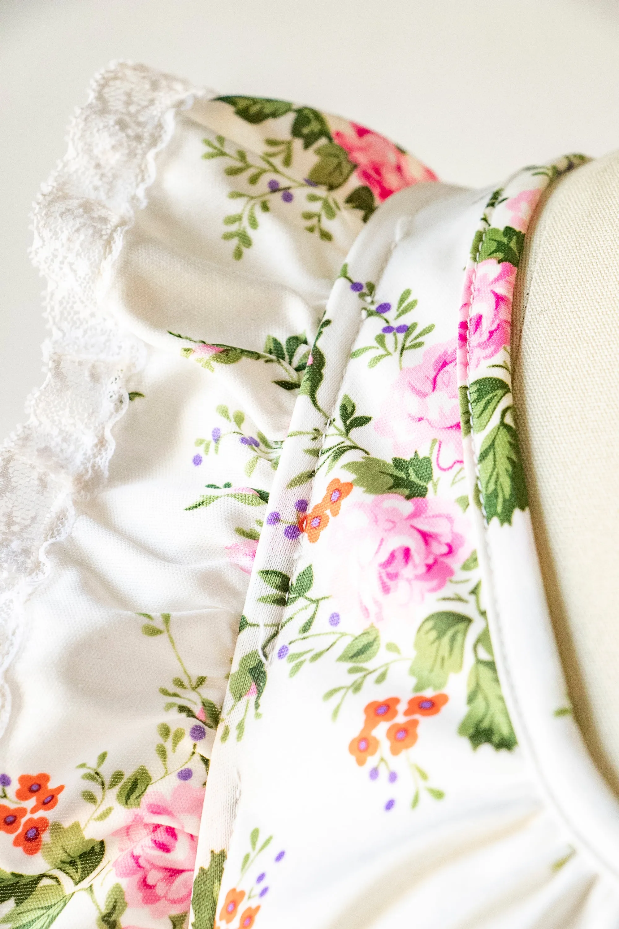 1970s Nightgown Slip Dress Floral Maxi S/M