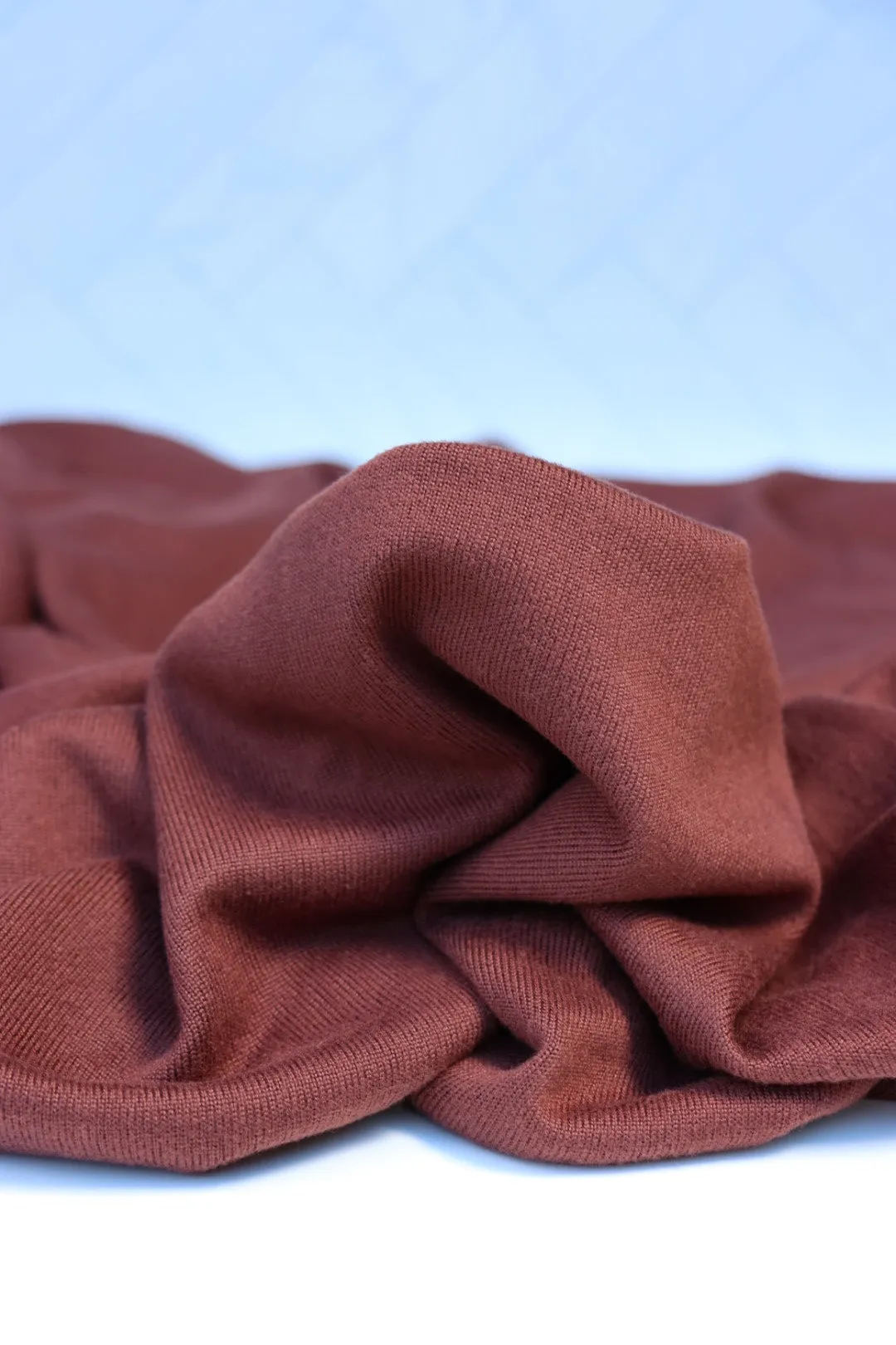 1YD PRECUT; Teddy Bear Brown Versailles Brushed Hacci Sweater Knit