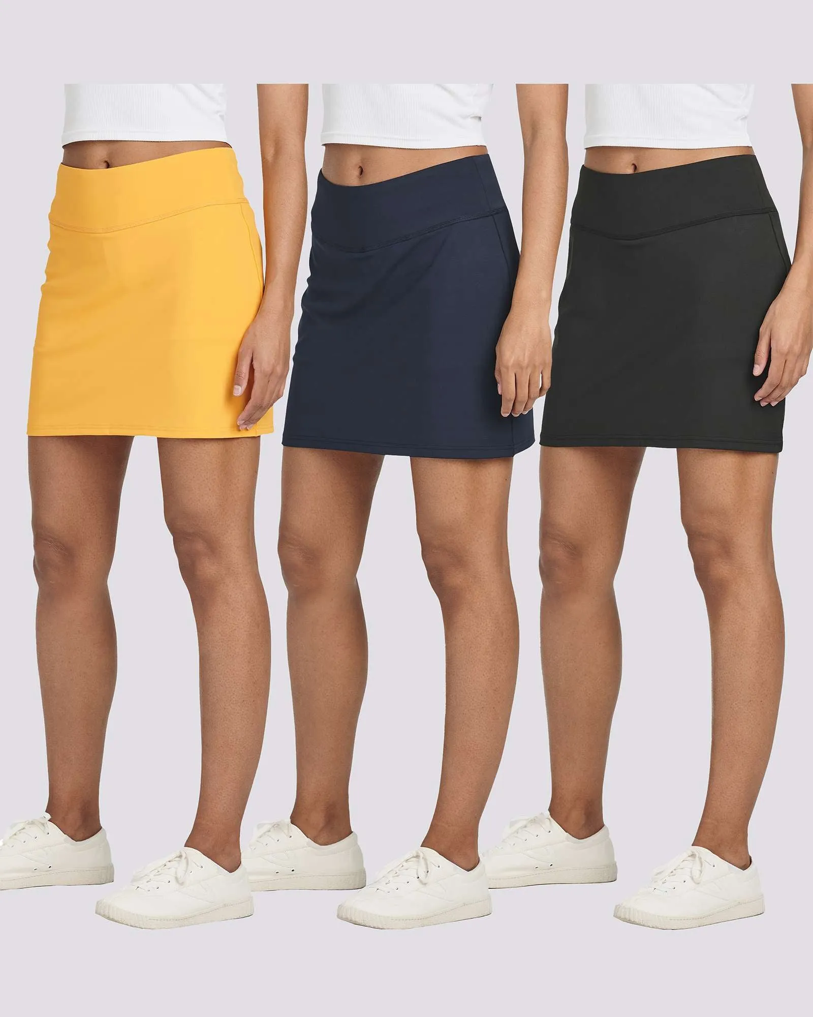 3 Pack: Women's 16 Active Skort with Pockets (Available in Plus Size)