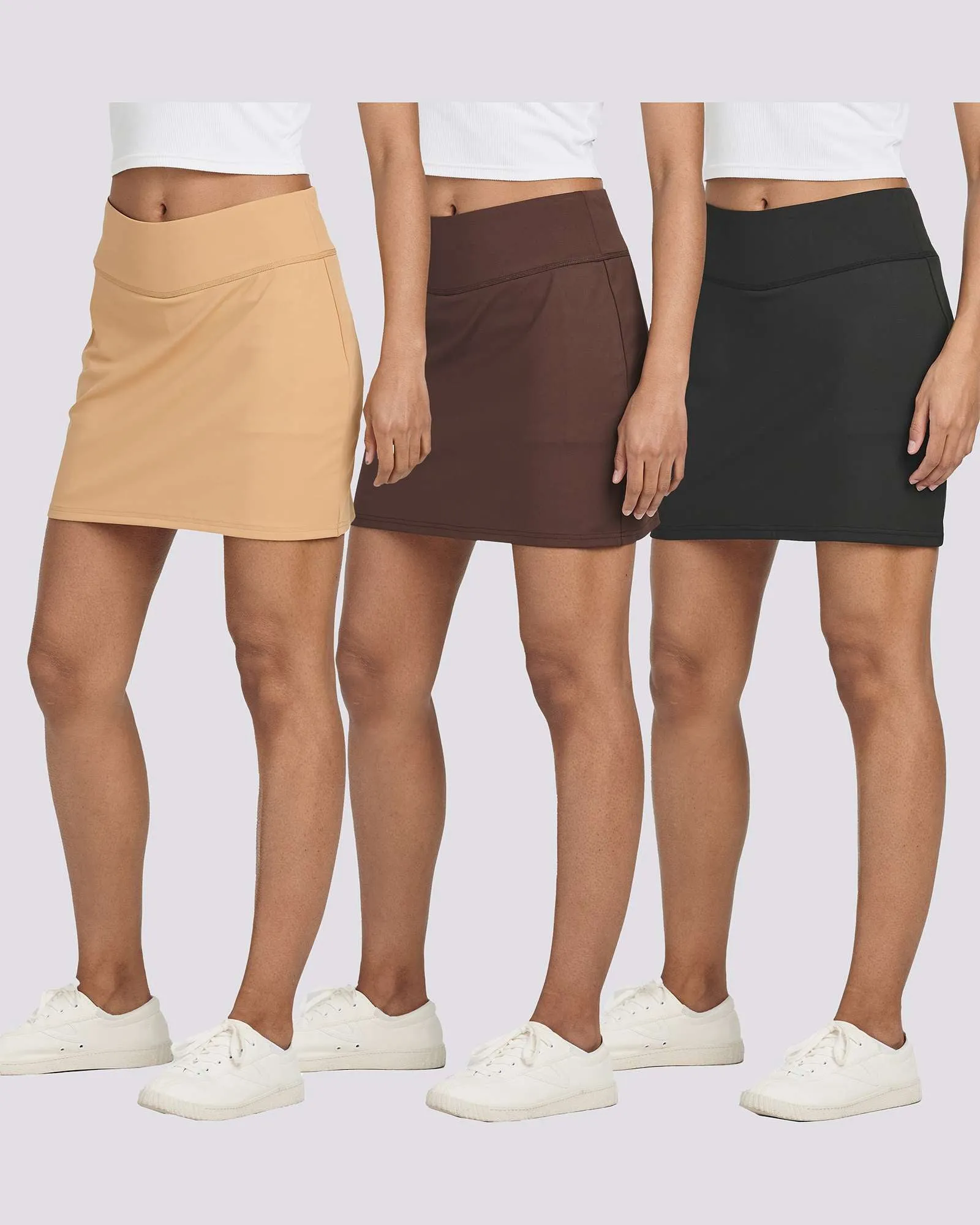 3 Pack: Women's 16 Active Skort with Pockets (Available in Plus Size)