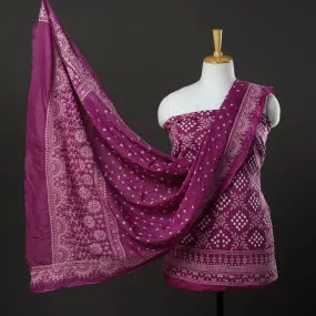3pc Kutch Tie-Dye Satin Cotton Bandhni Dress Material 36