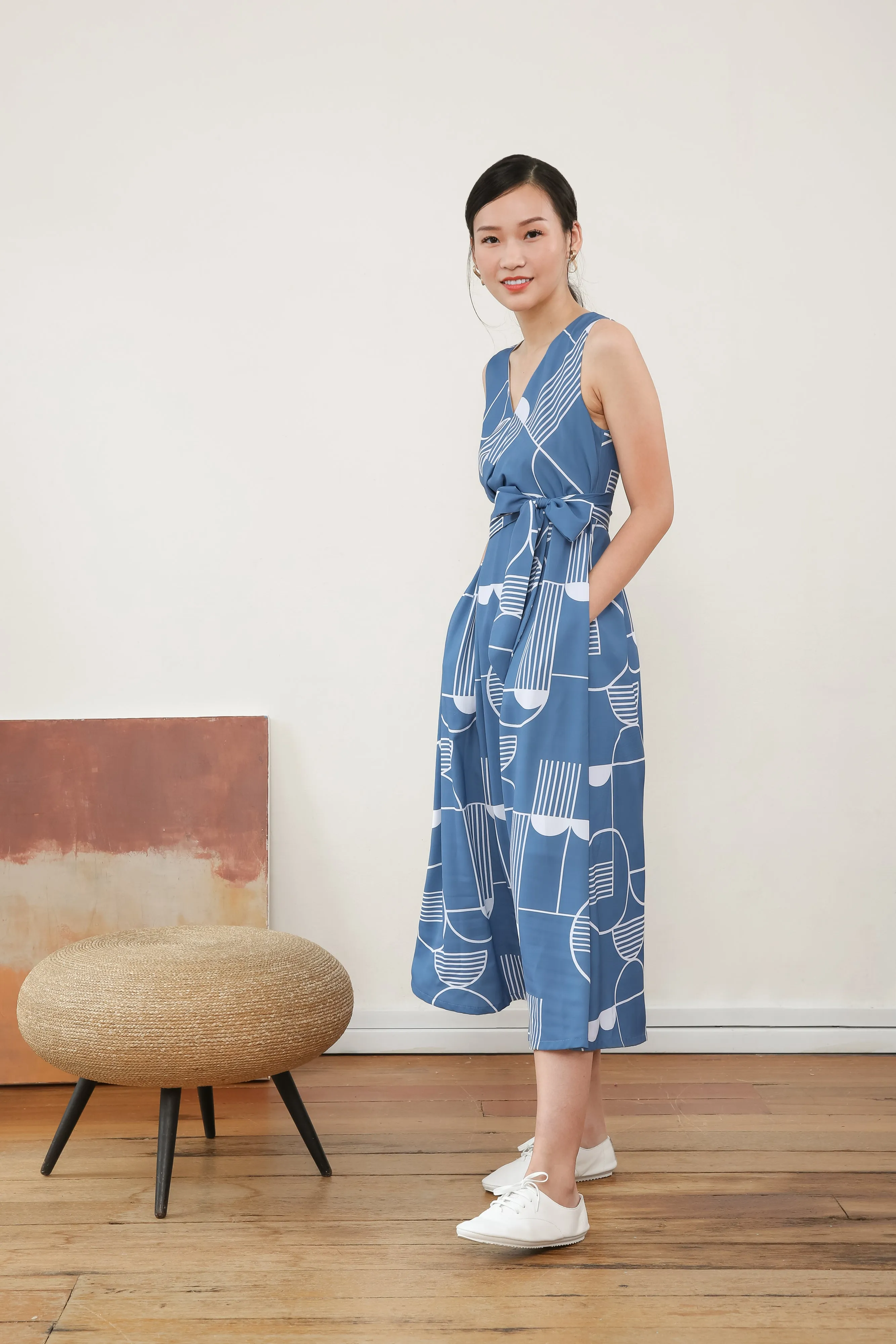 Aileen Sleeveless Printed Maxi Dress