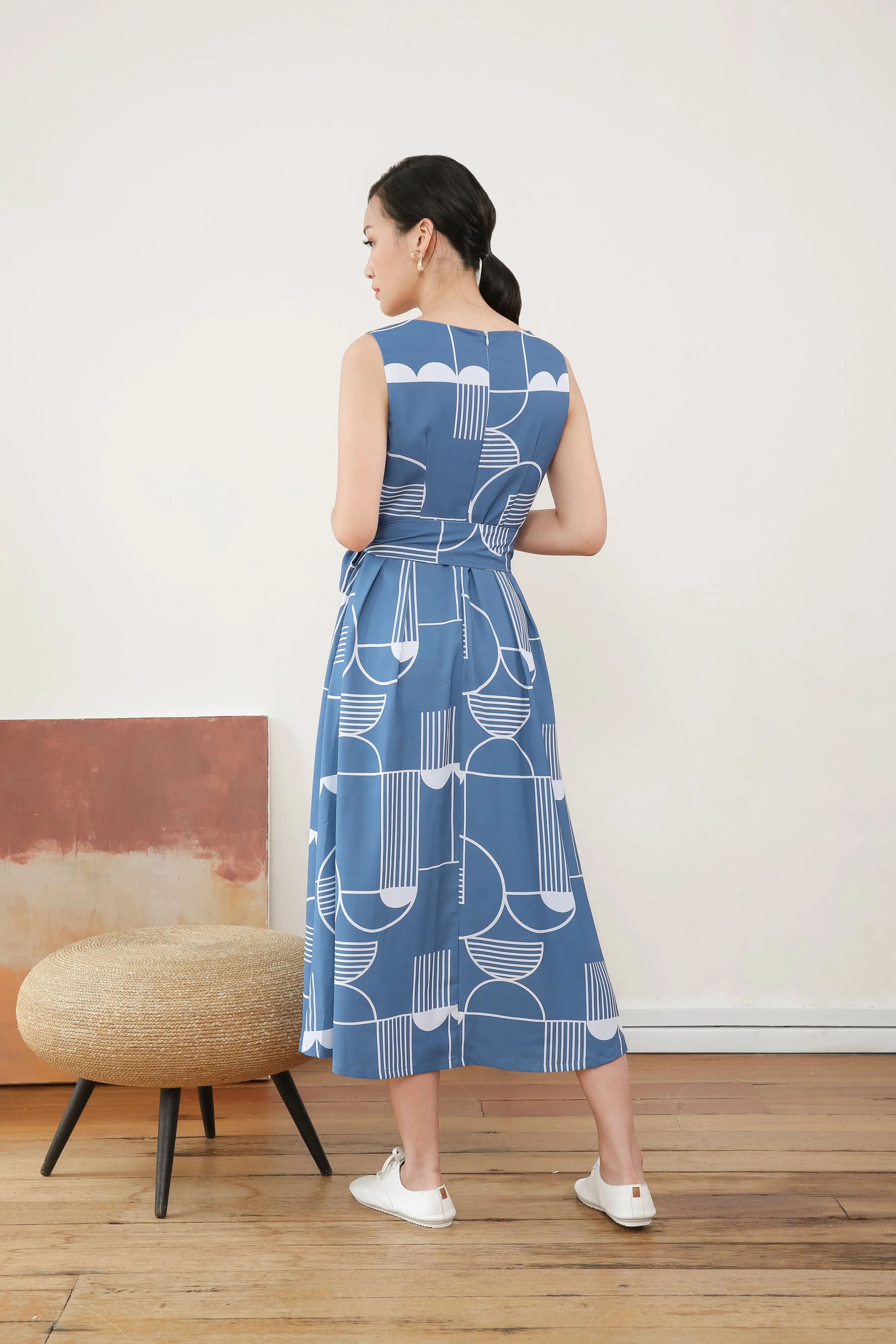 Aileen Sleeveless Printed Maxi Dress