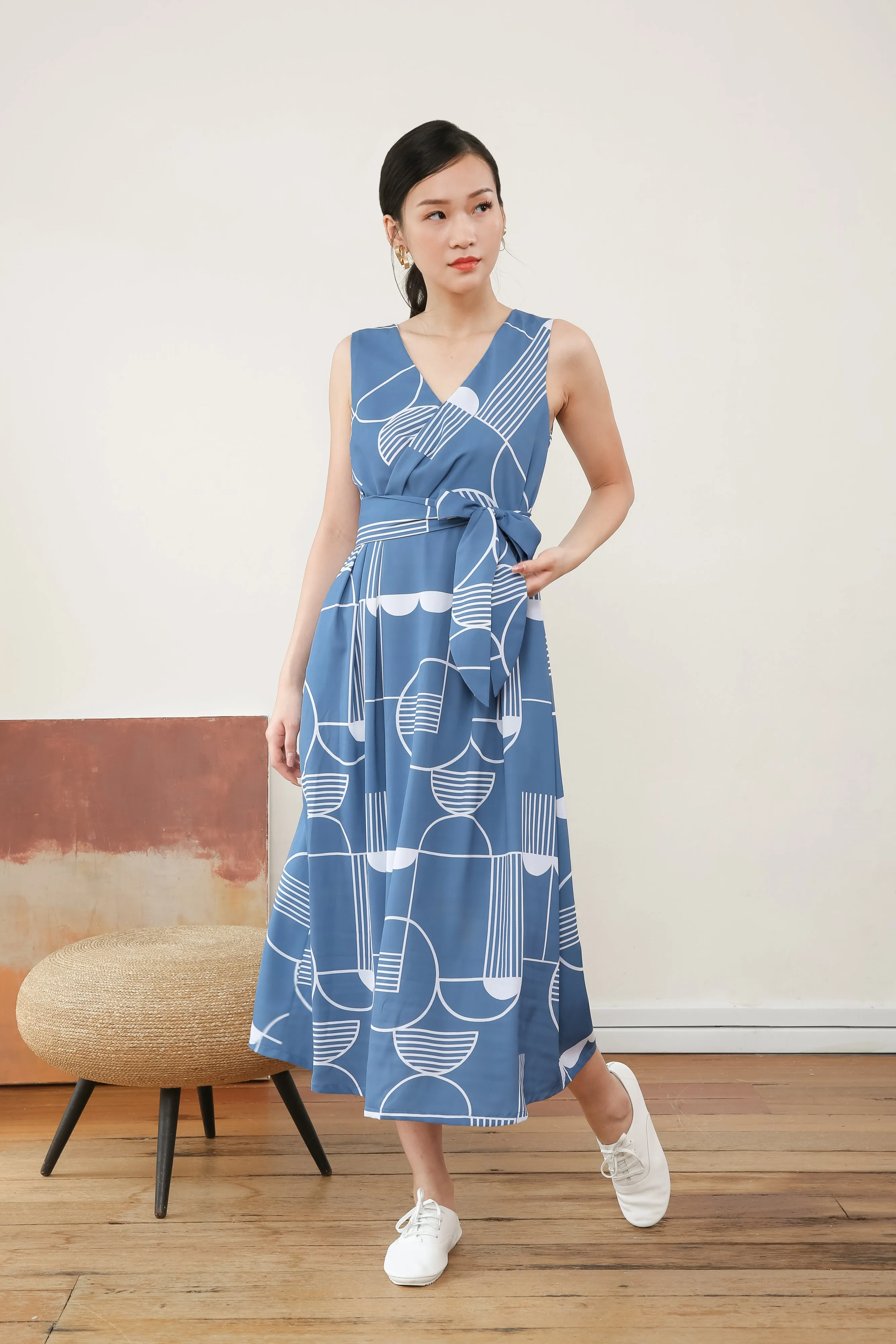 Aileen Sleeveless Printed Maxi Dress