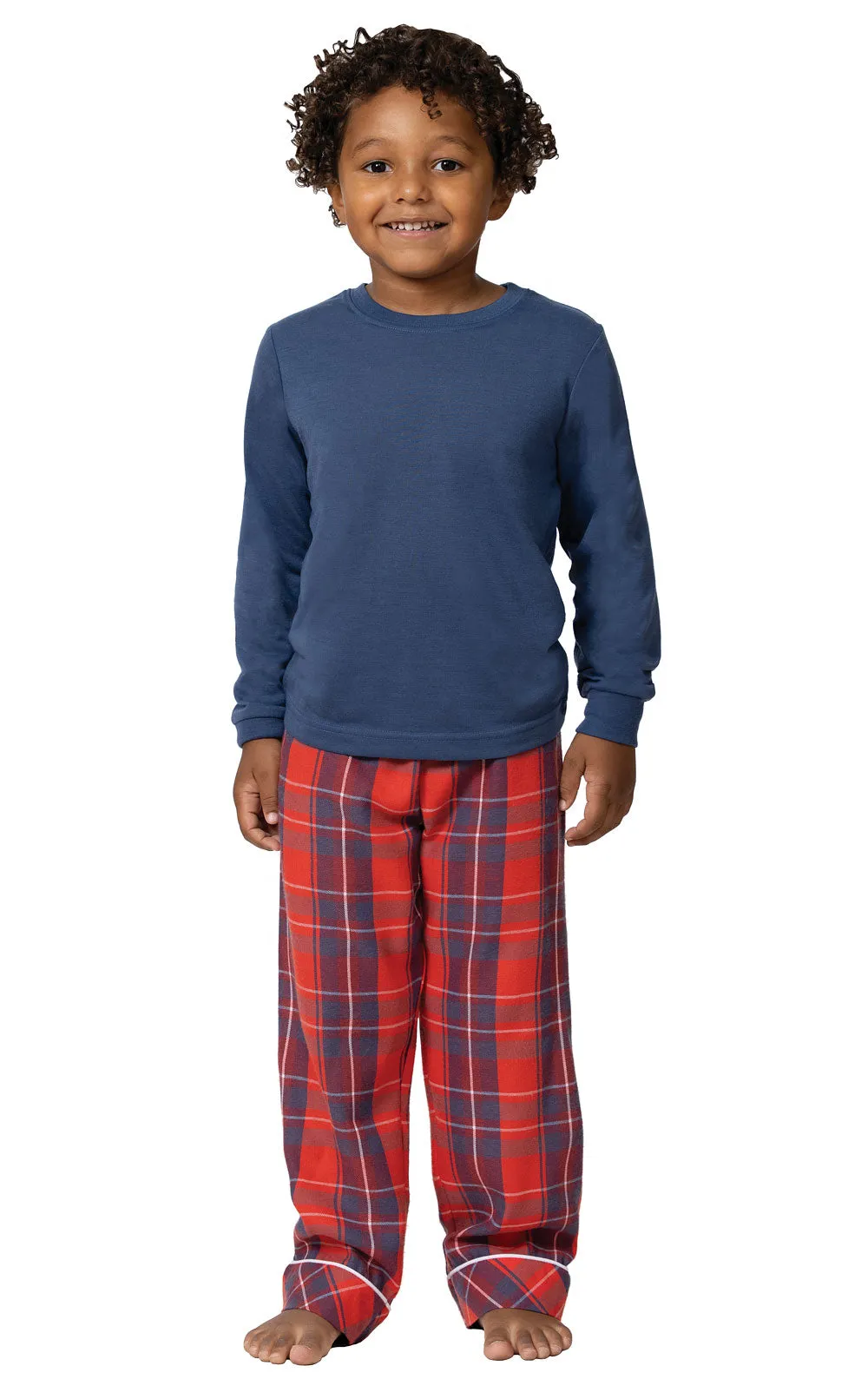 Americana Plaid Pullover Kids Pajamas - Family Set