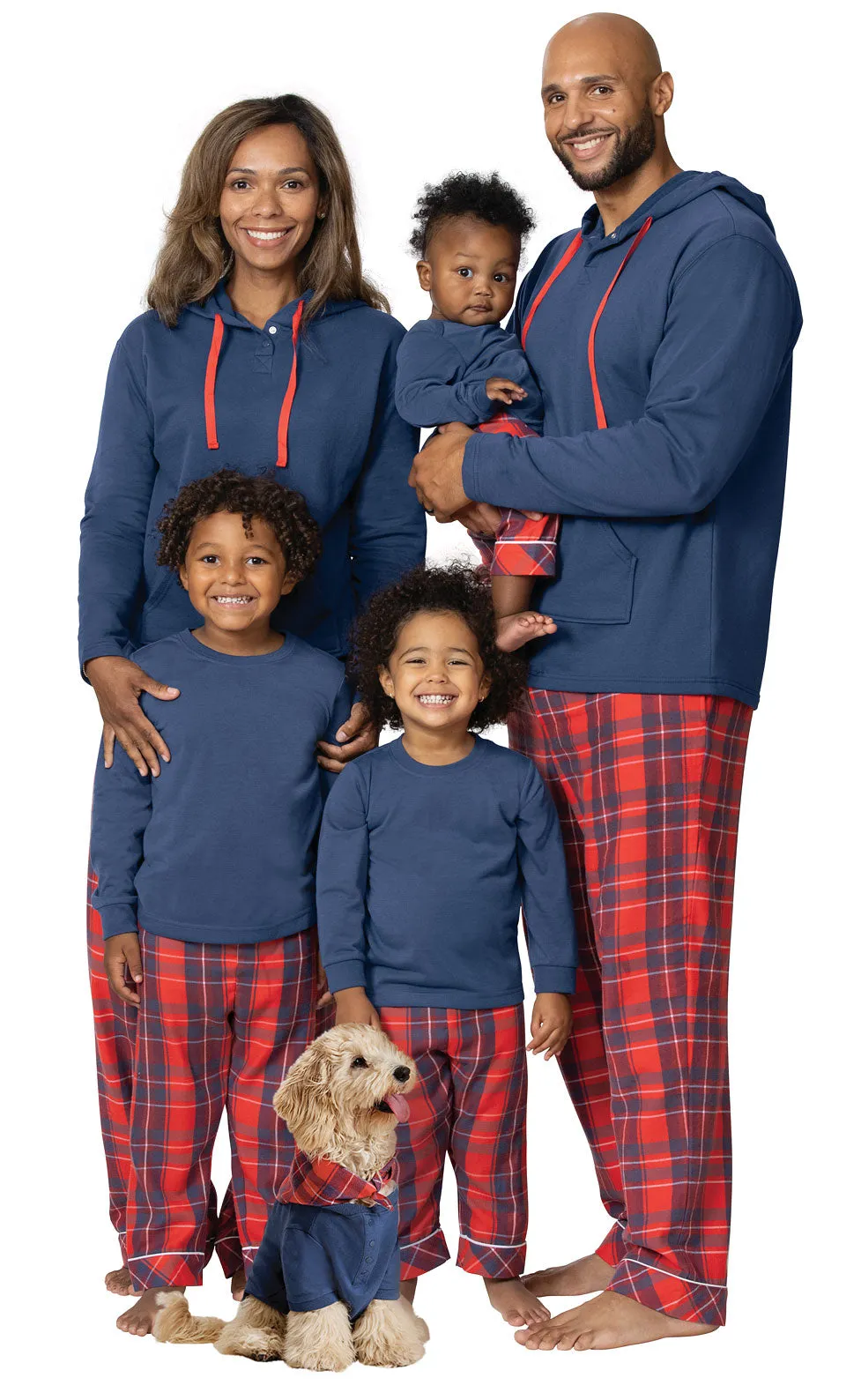 Americana Plaid Pullover Kids Pajamas - Family Set