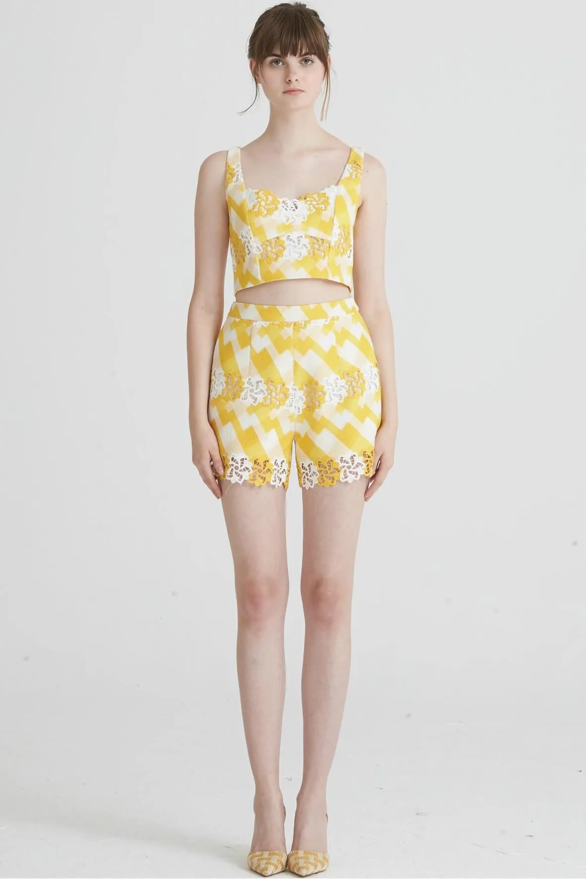 Arman Embroidered Cropped Tank