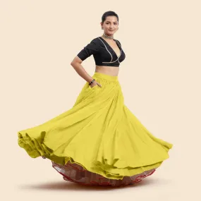 Bahaar x Tyohaar | Lehenga Skirt in Lemon Yellow Organza