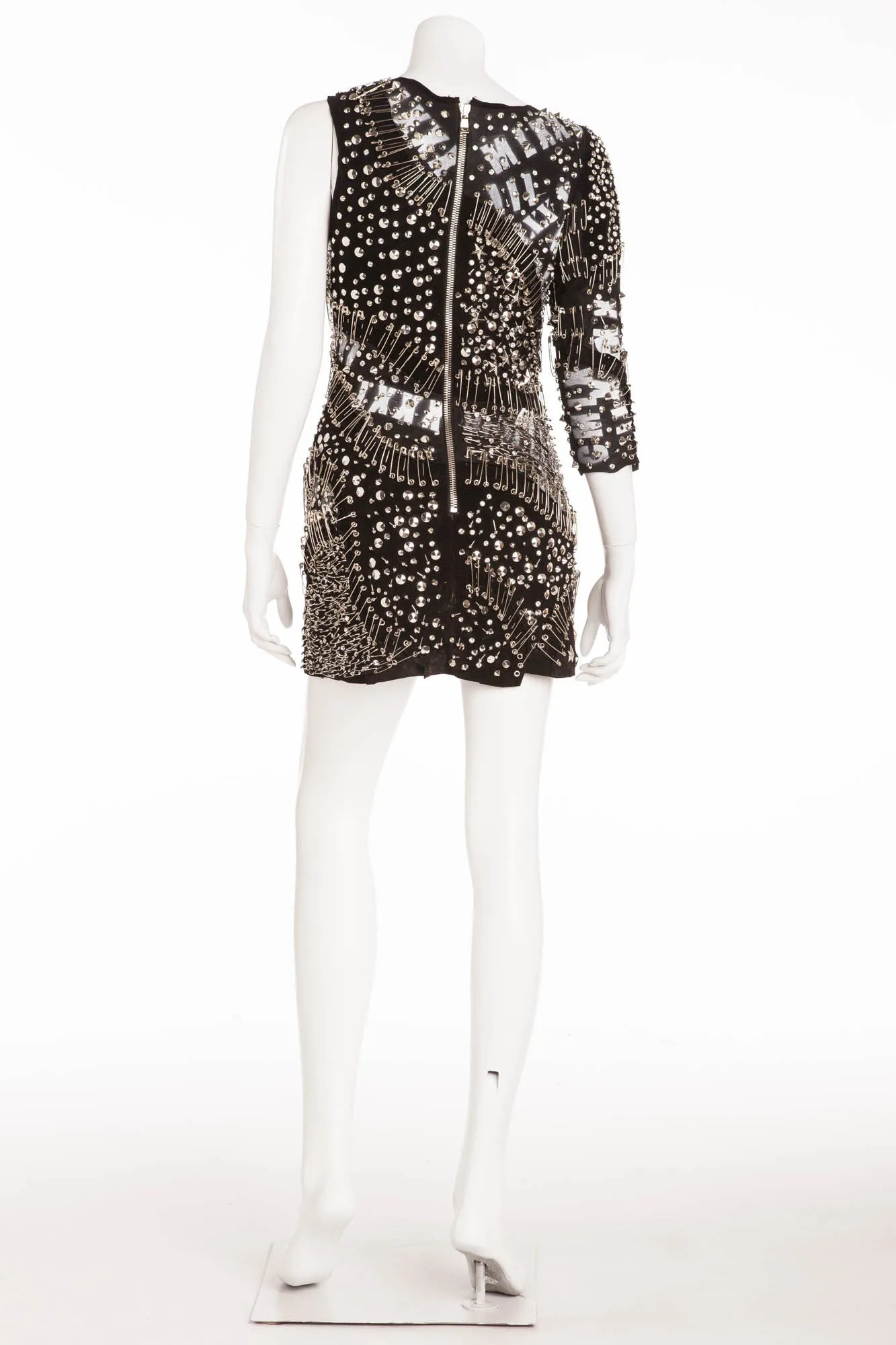 Balmain - As Seen on Kristin Stewart - Balmain Spring 2011 Safety Pin and Star Embellished Dress - FR 38
