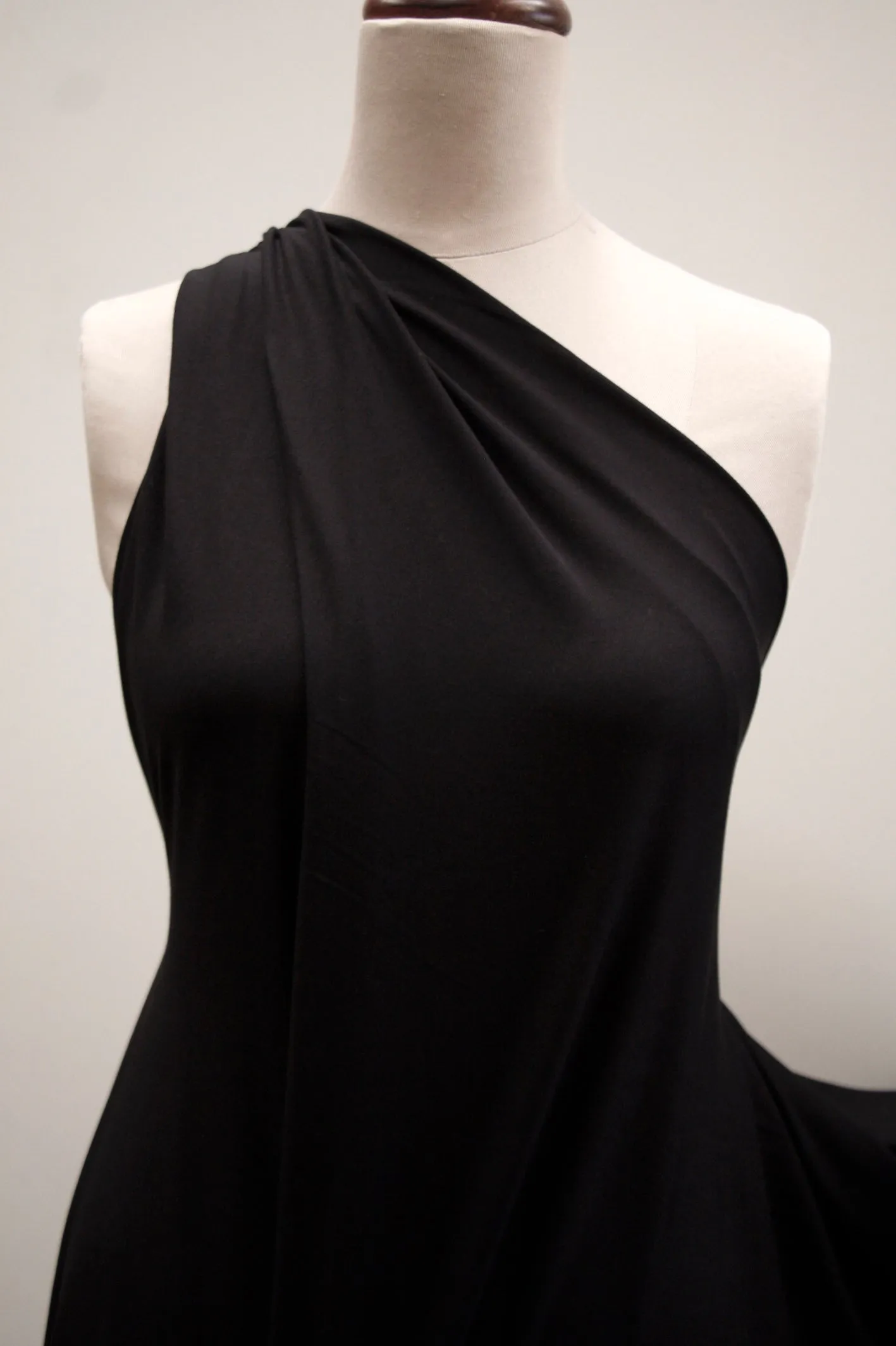 Bamboo Jersey Knit - Black (250gsm)
