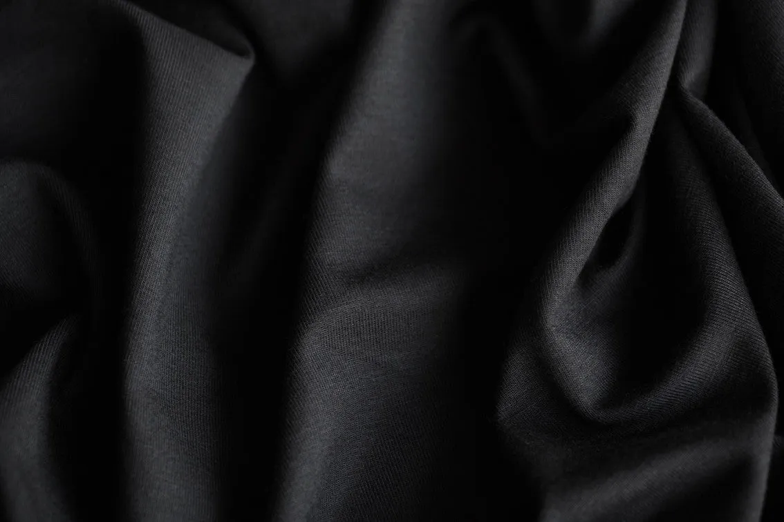 Bamboo Jersey Knit - Black (250gsm)