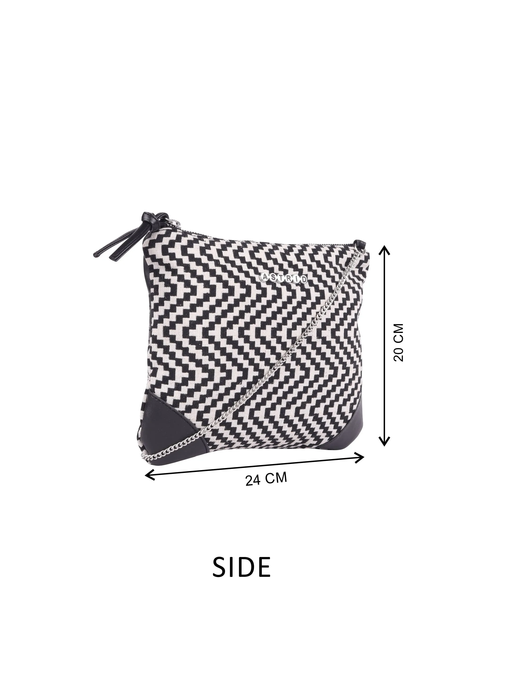 Black & White Textured Cotton Girls Sling