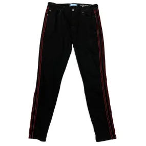 Black Red Jeans Straight By 7 For All Mankind, Size: 8