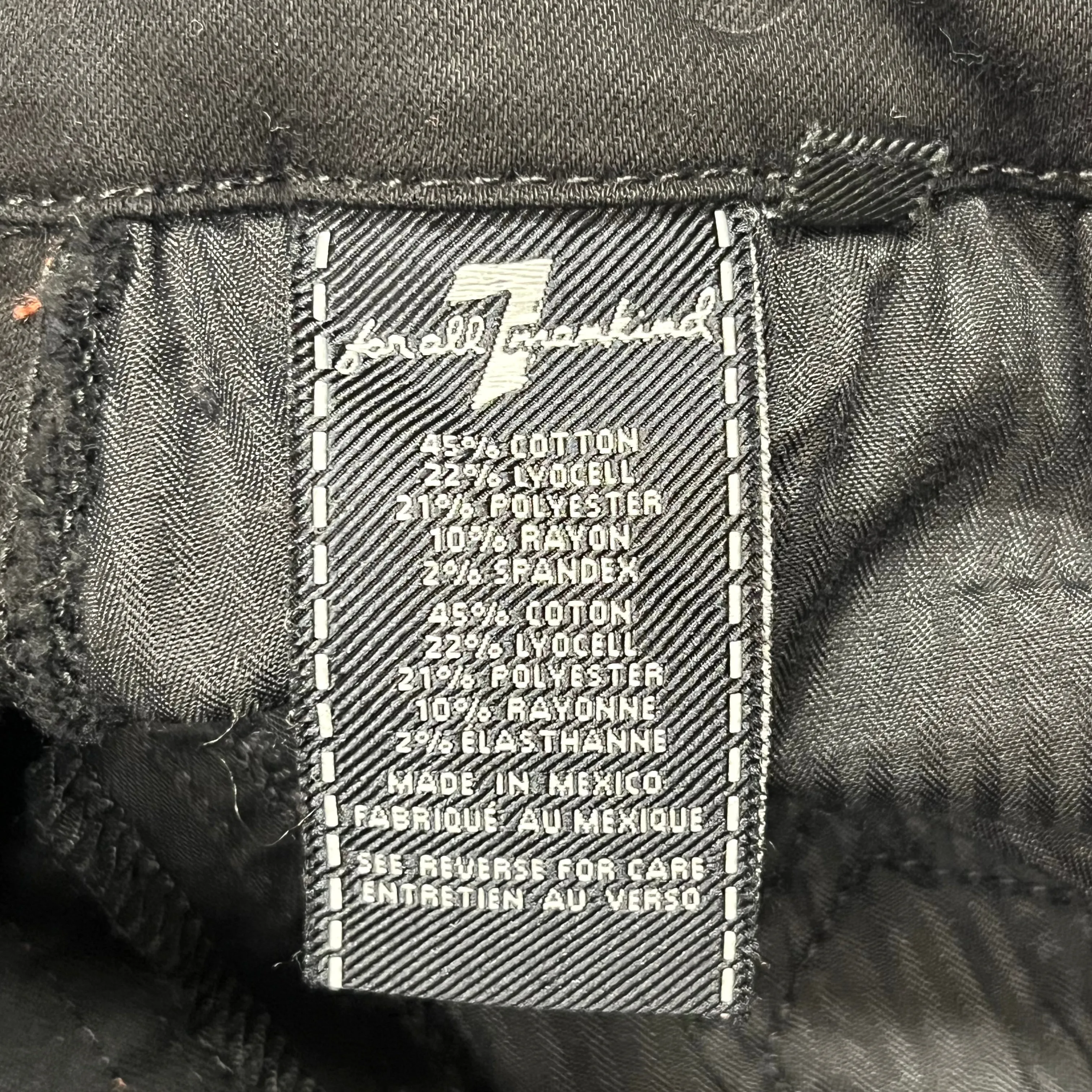 Black Red Jeans Straight By 7 For All Mankind, Size: 8