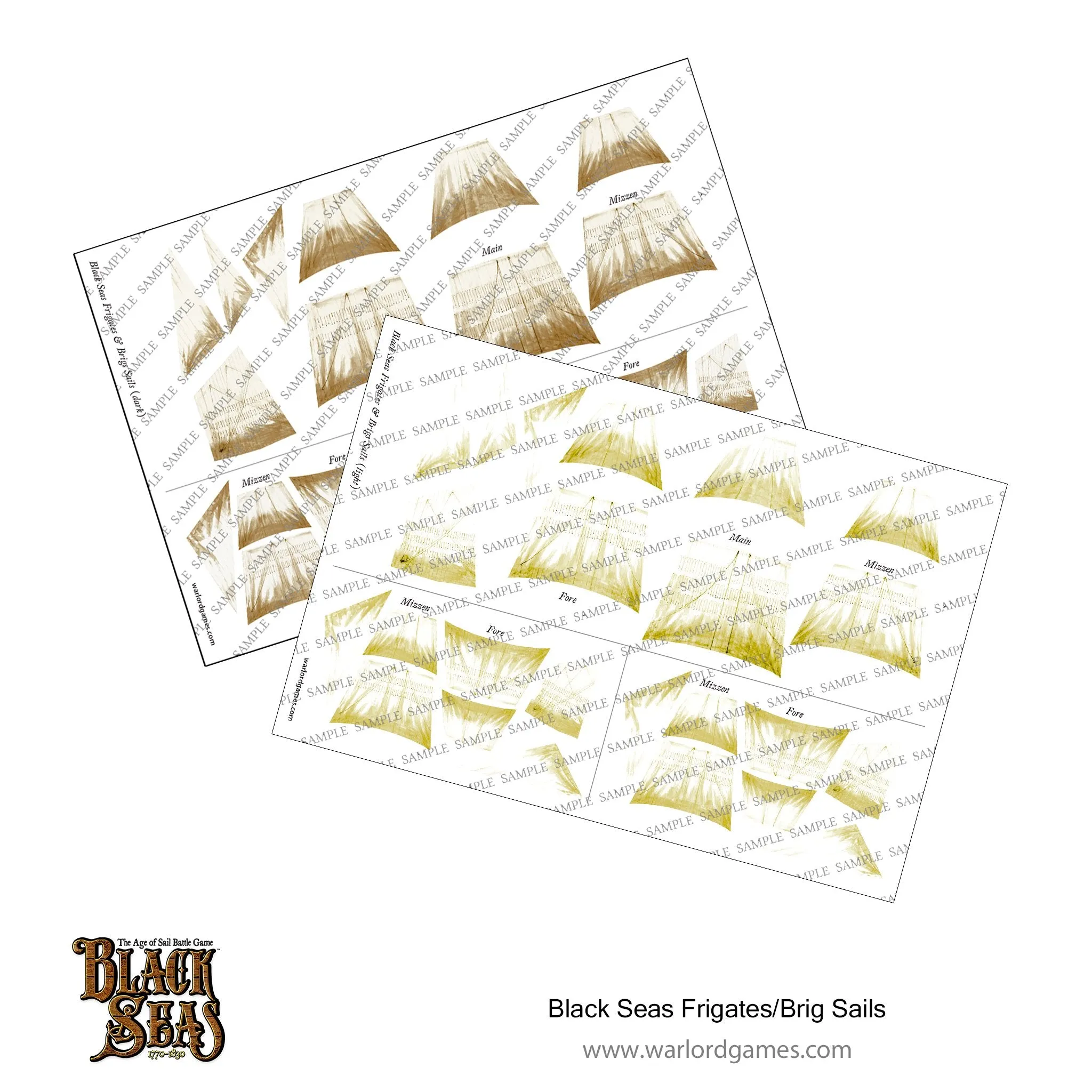 Black Seas Frigate/Brig Sails (light   dark)
