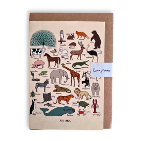 Blank Card "French Animals"
