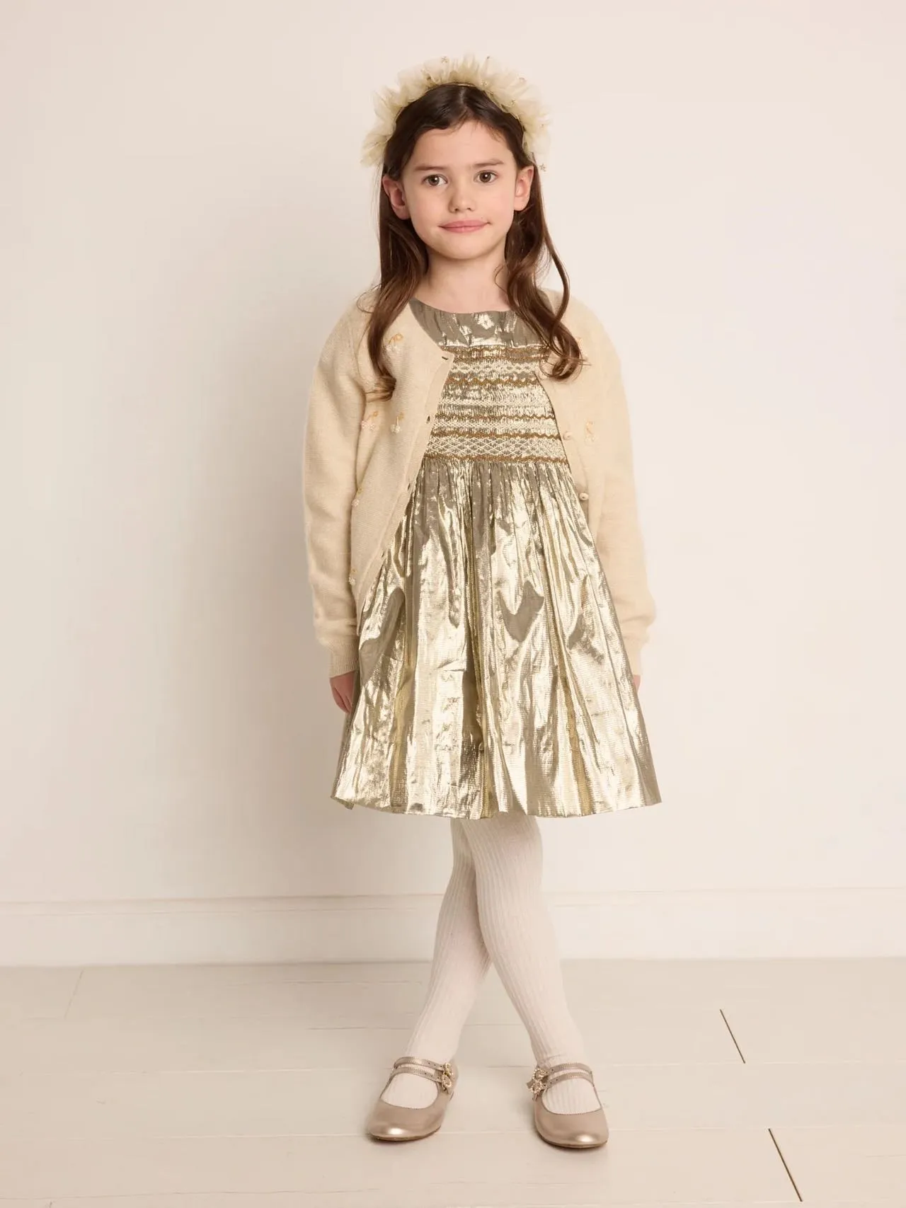 Bonpoint Duchesse Ceremony Gold Dress