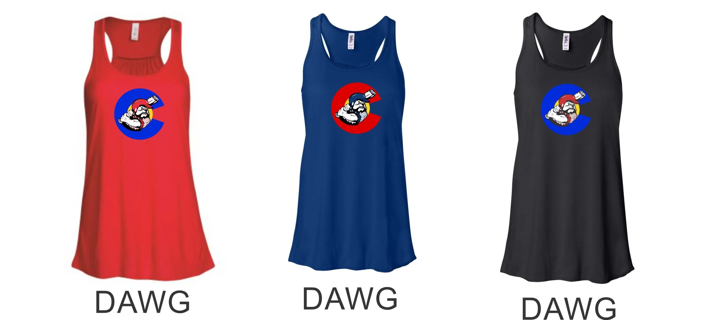 Bulldawgs Flowy Tank- 4 designs- Matte or Glitter