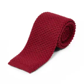 Burrows & Hare Knitted Tie - Red