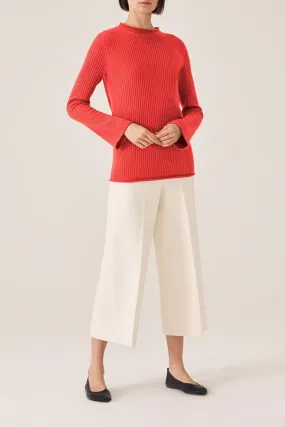 CASHMERE RIB MOCKNECK SWEATER