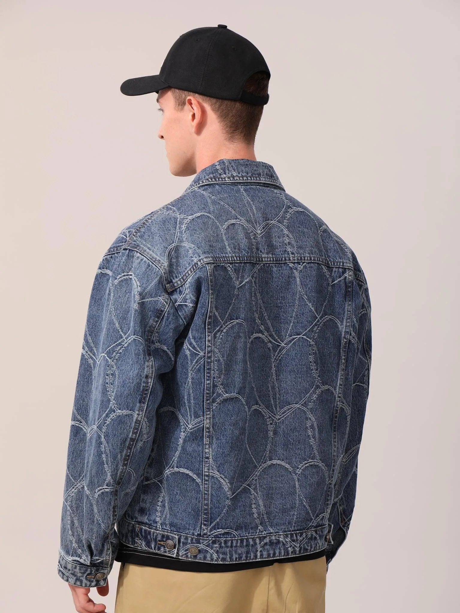 Claybourn Washed Pattern Denim Jacket