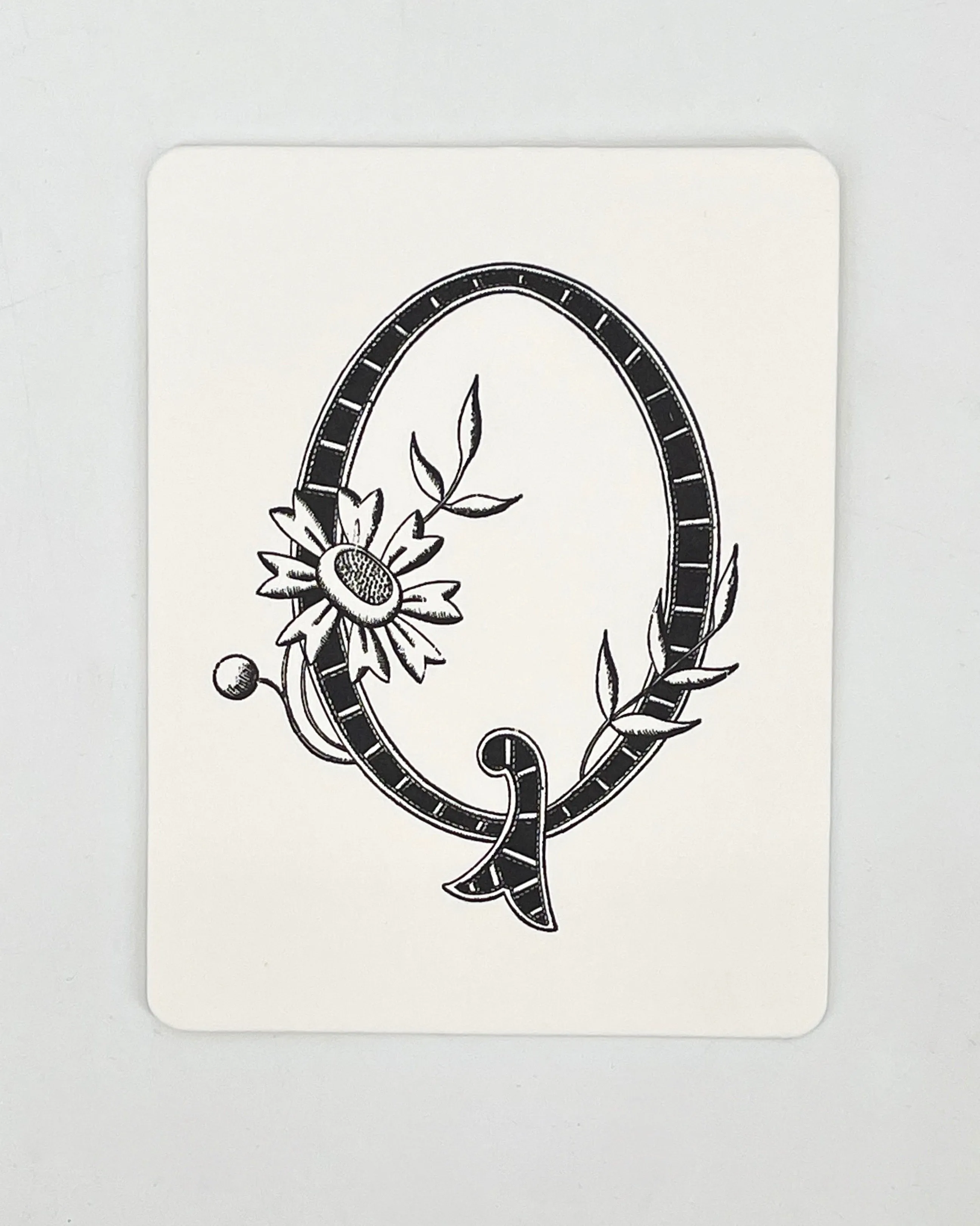 Daisy Monogram Cards