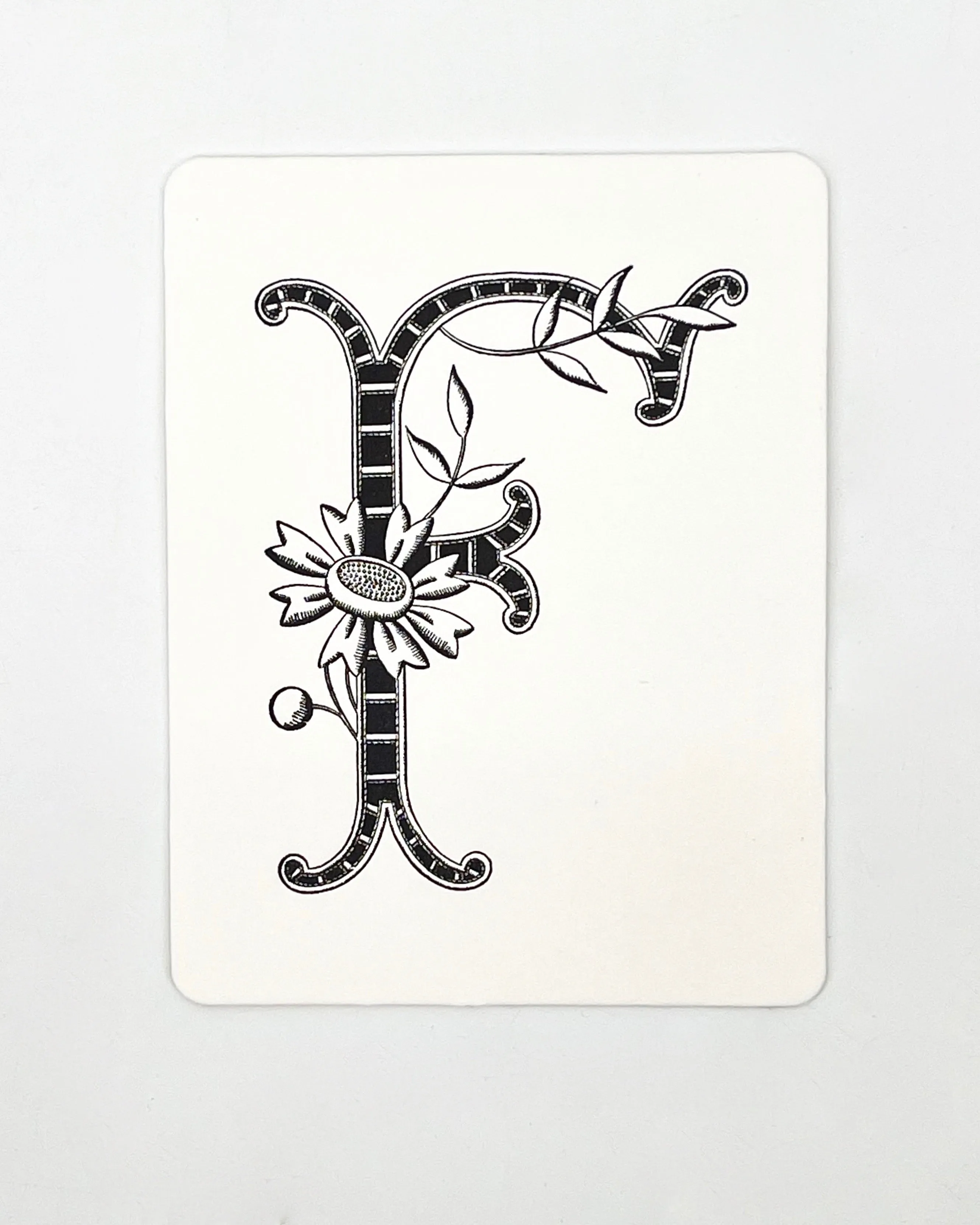 Daisy Monogram Cards