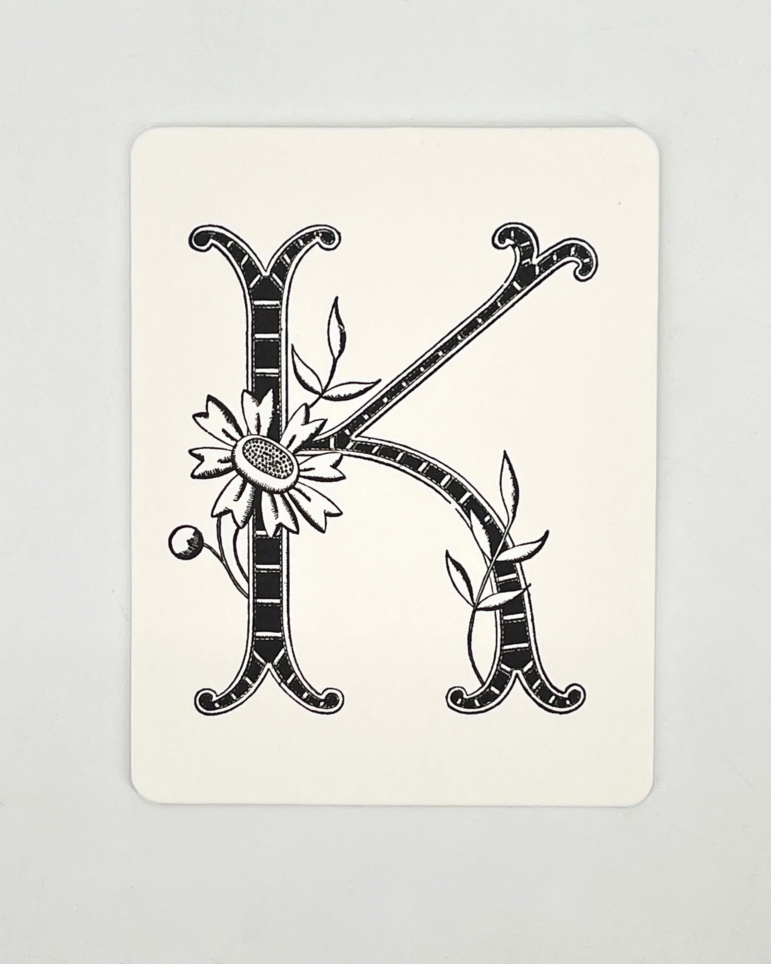 Daisy Monogram Cards