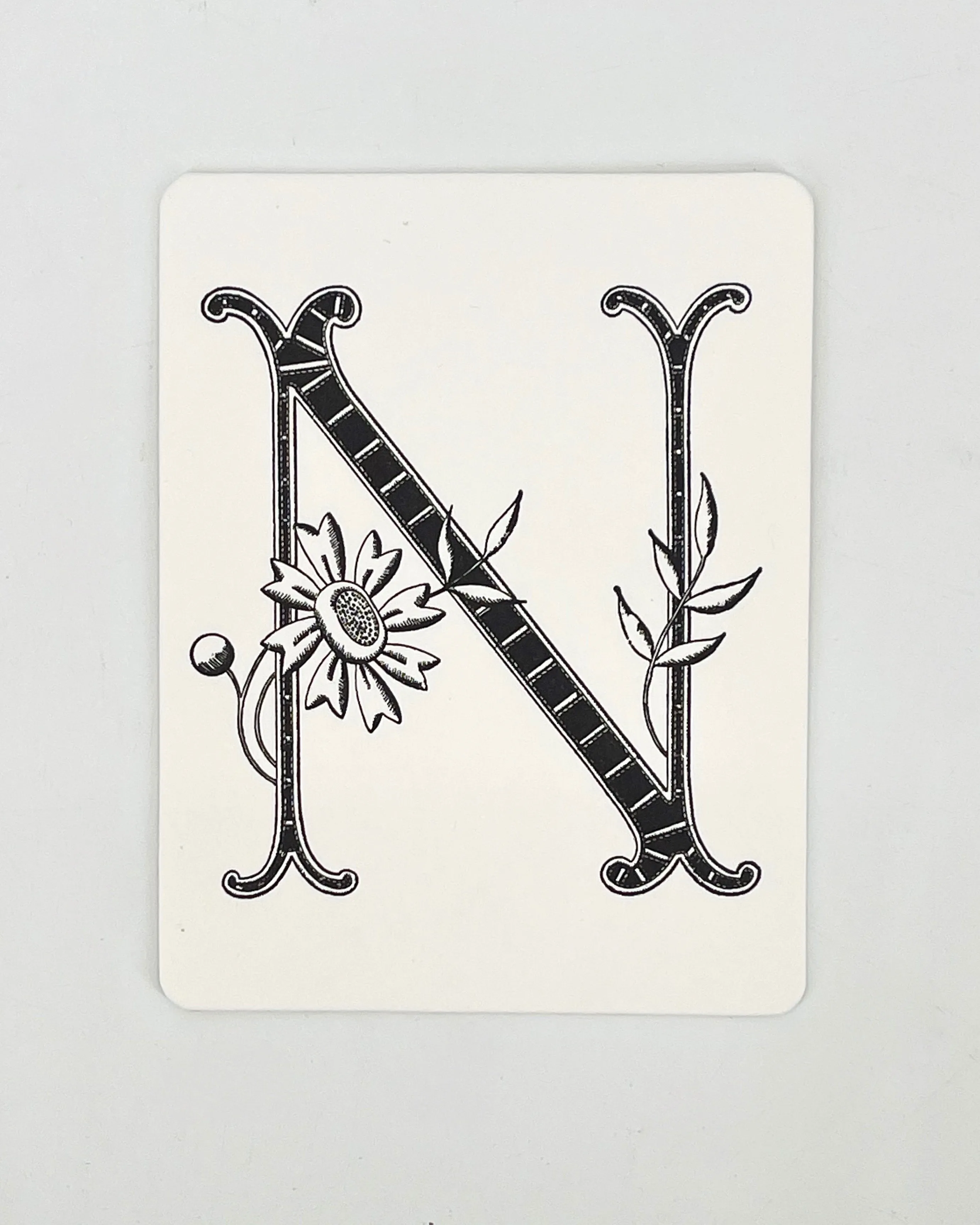 Daisy Monogram Cards