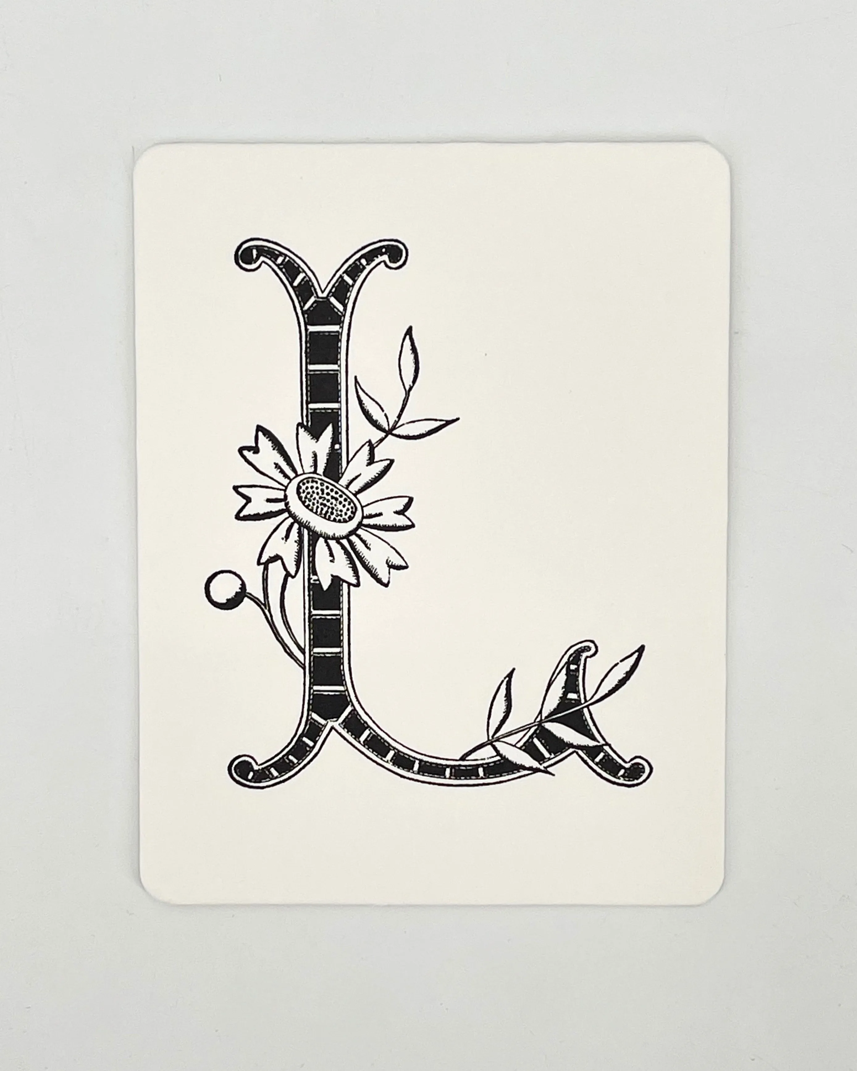 Daisy Monogram Cards