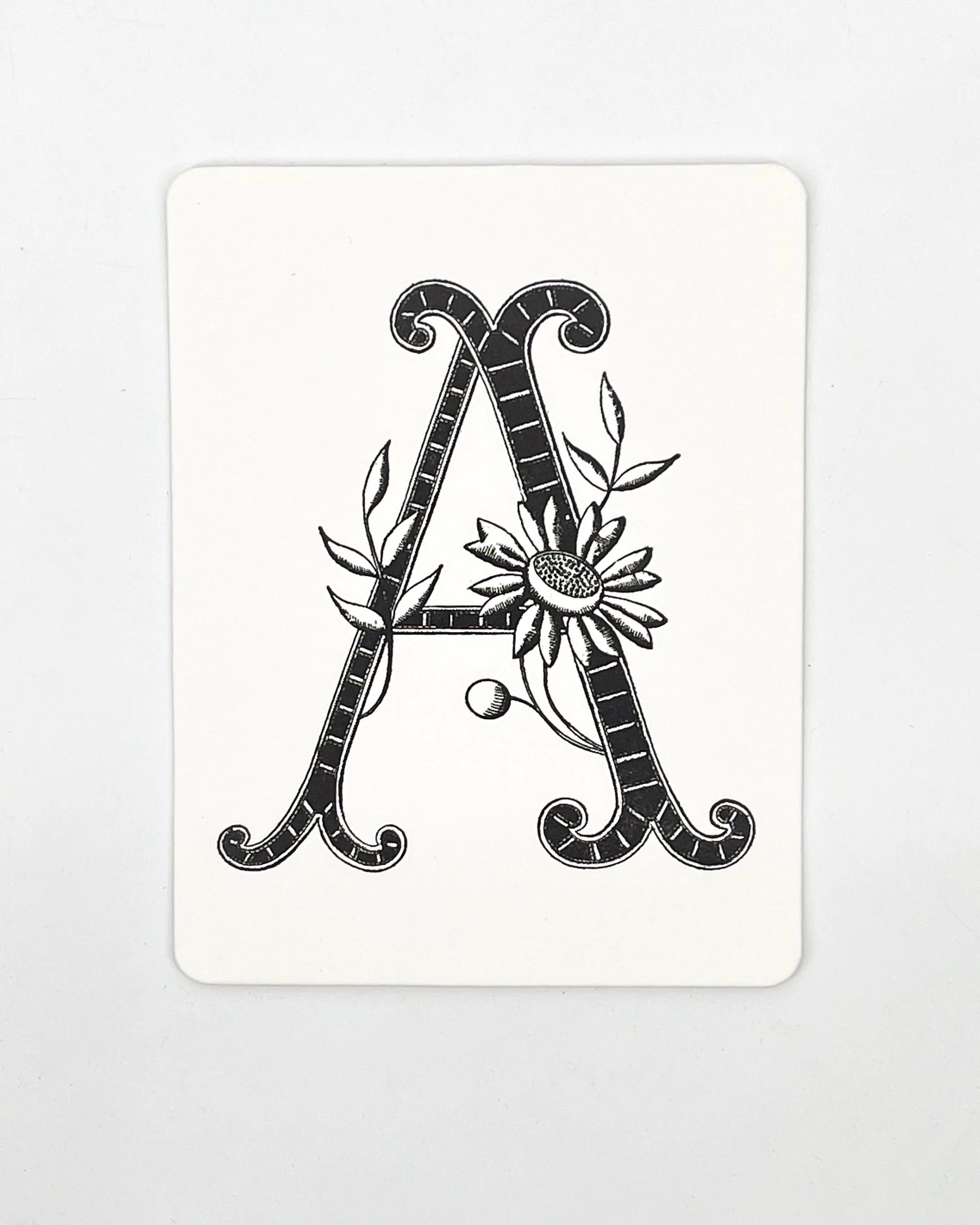 Daisy Monogram Cards