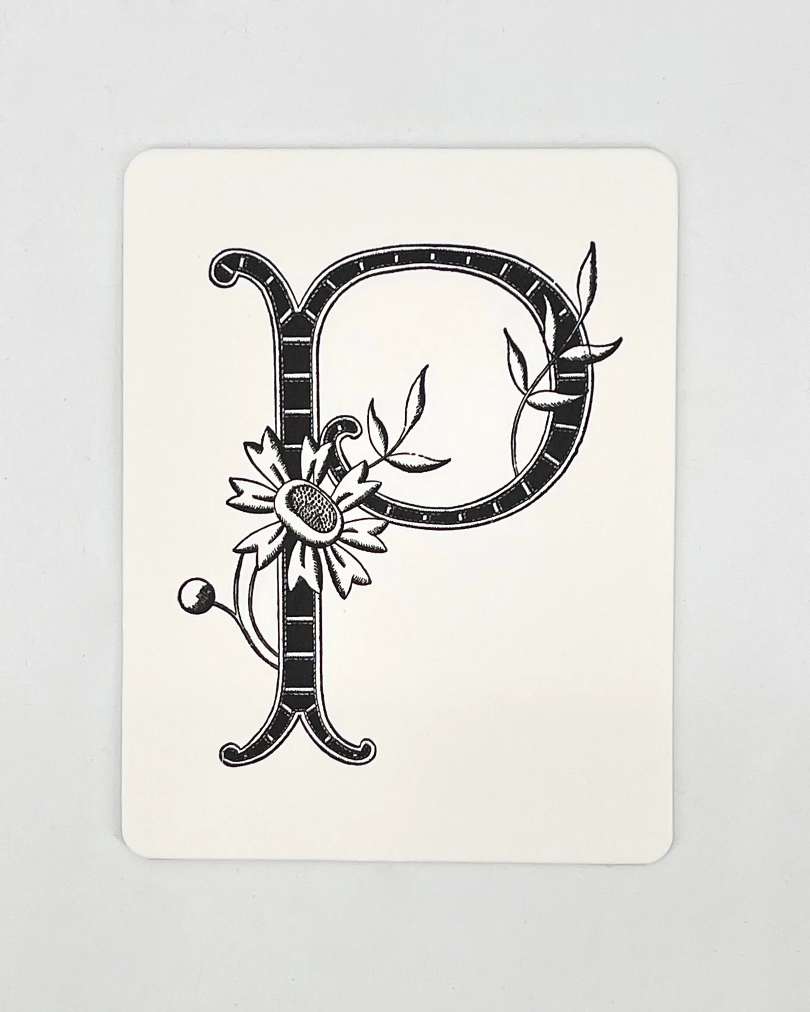 Daisy Monogram Cards