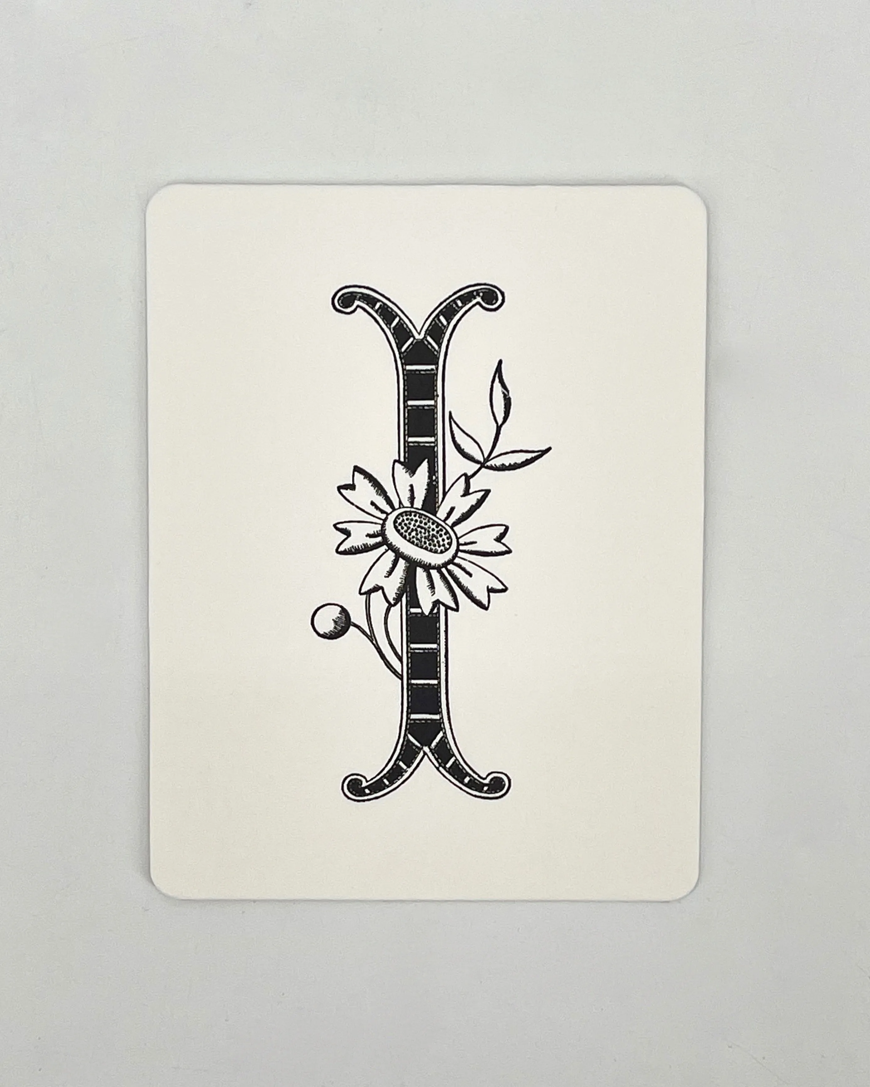 Daisy Monogram Cards