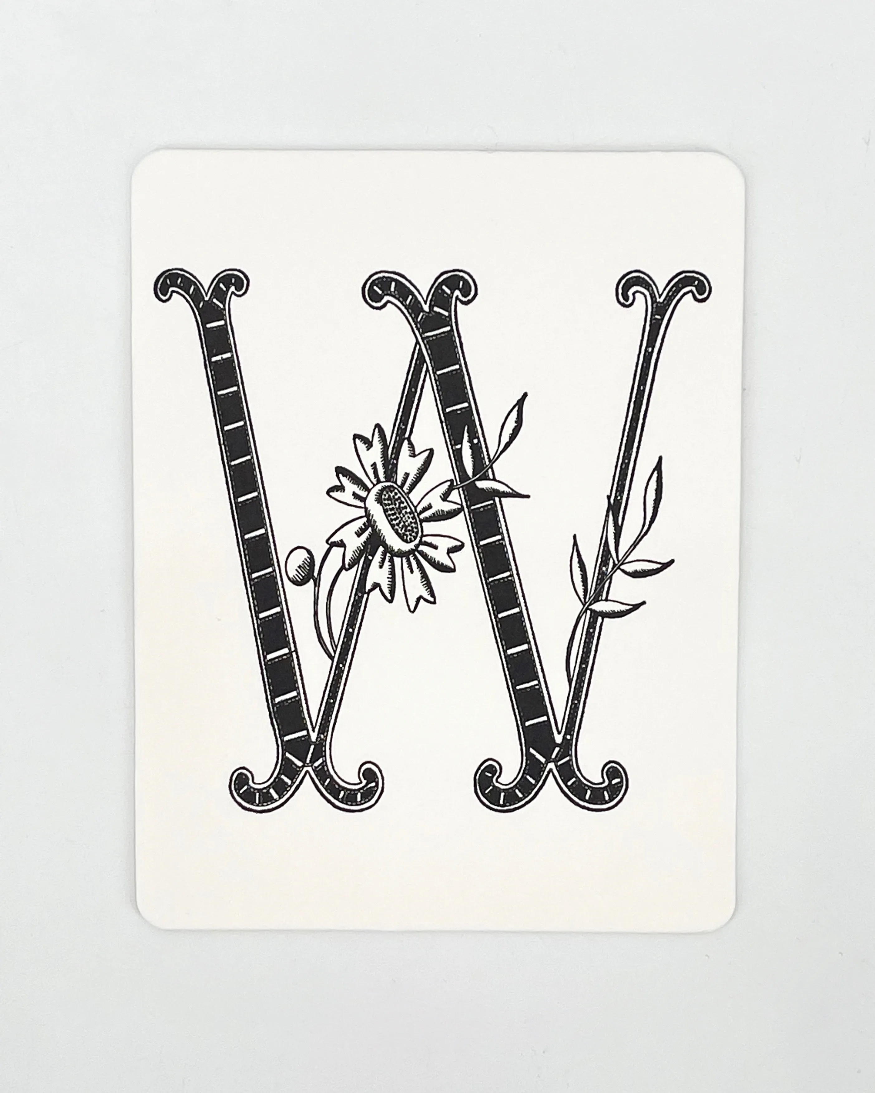 Daisy Monogram Cards