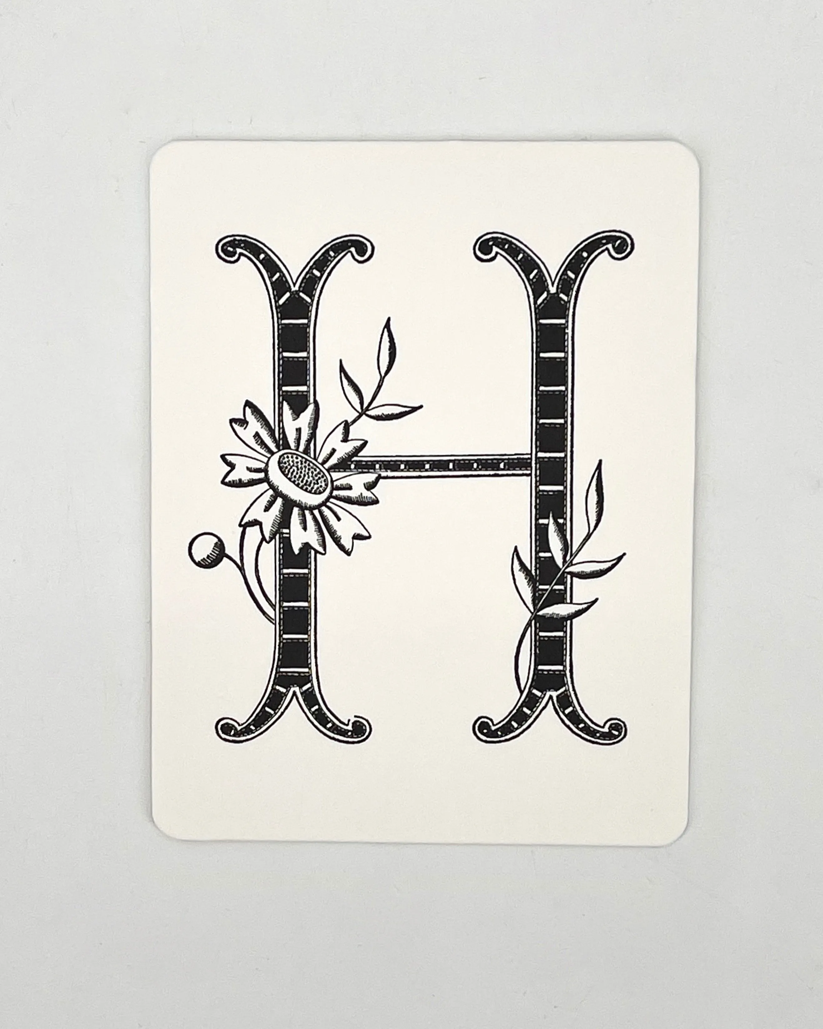 Daisy Monogram Cards