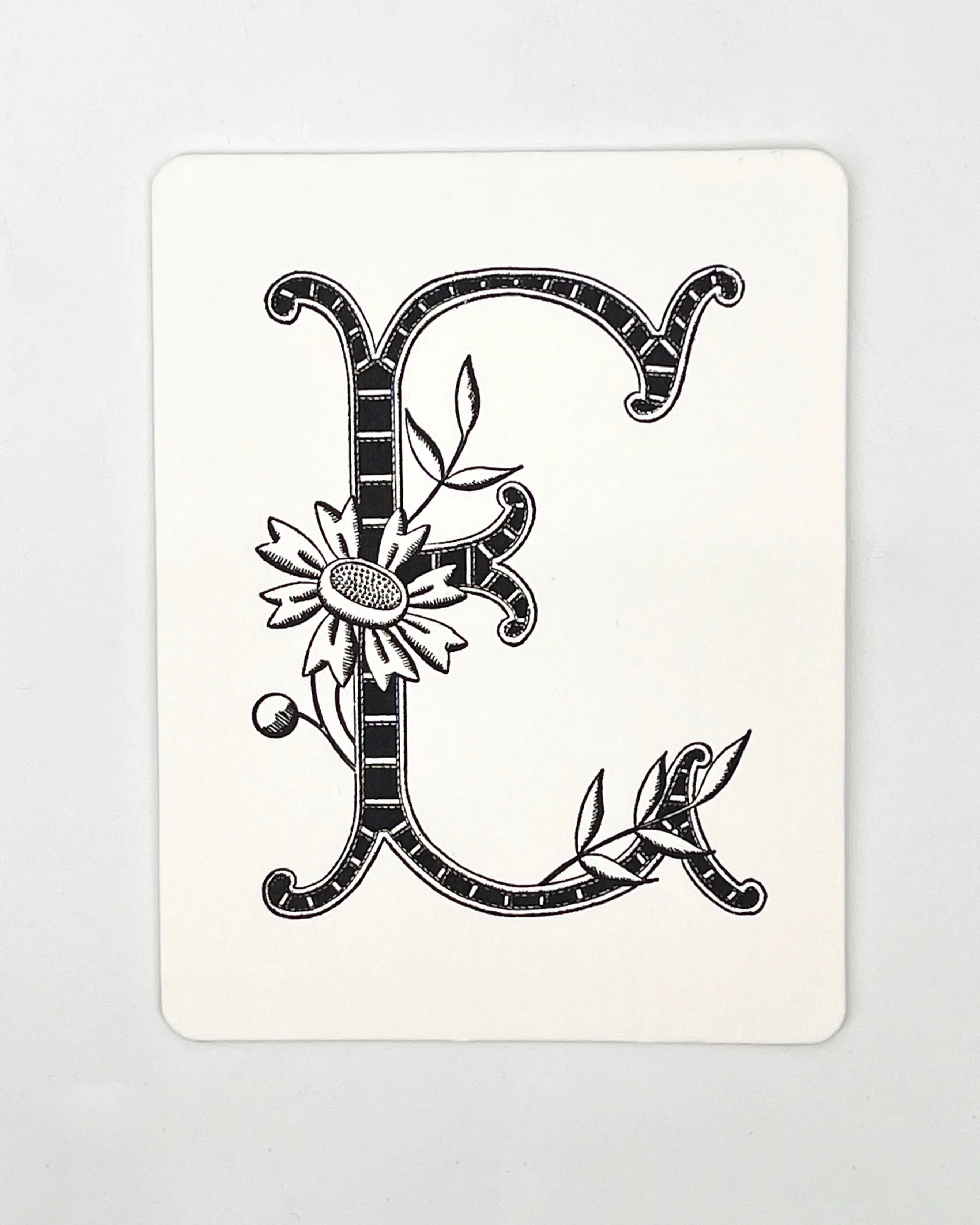 Daisy Monogram Cards