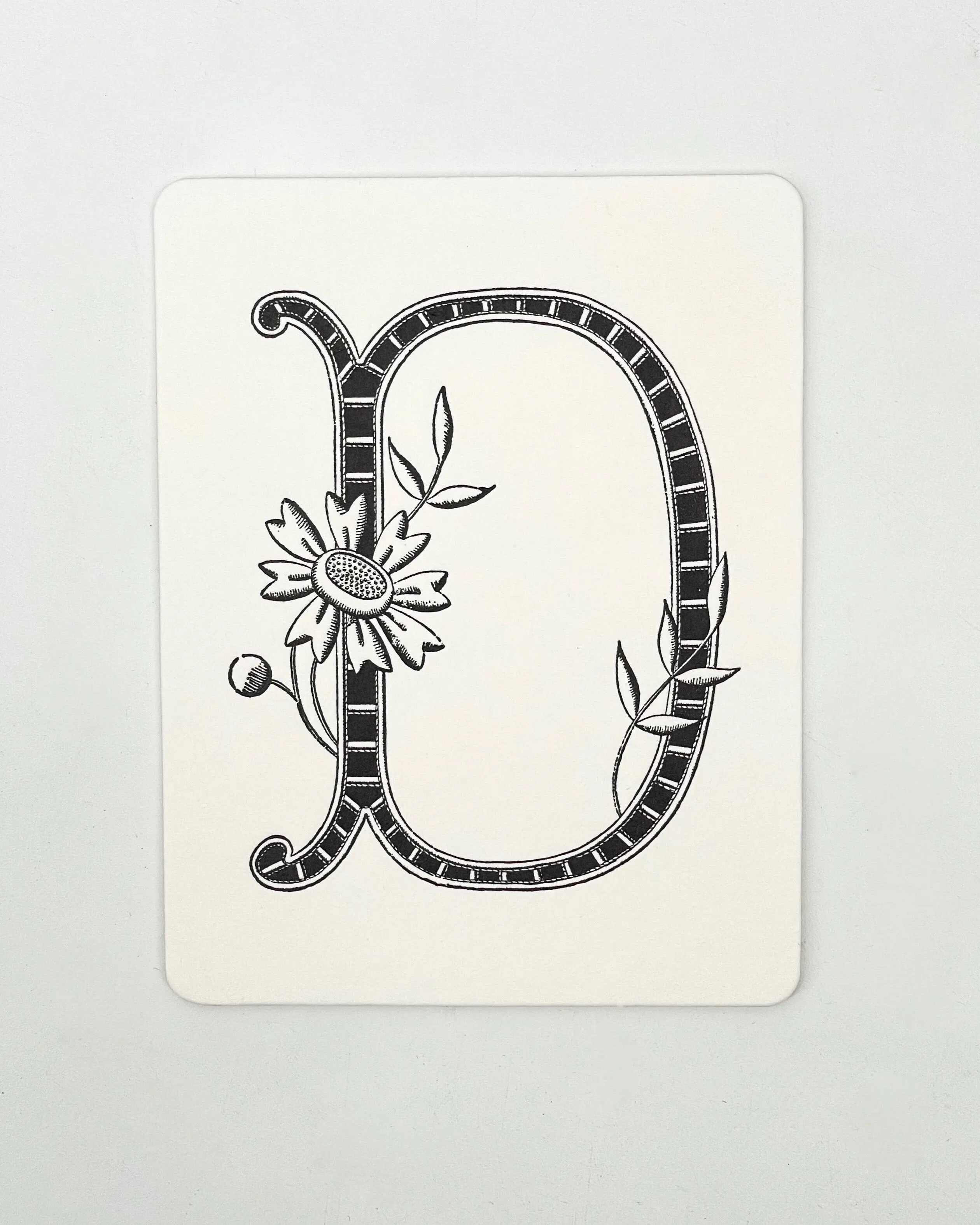 Daisy Monogram Cards