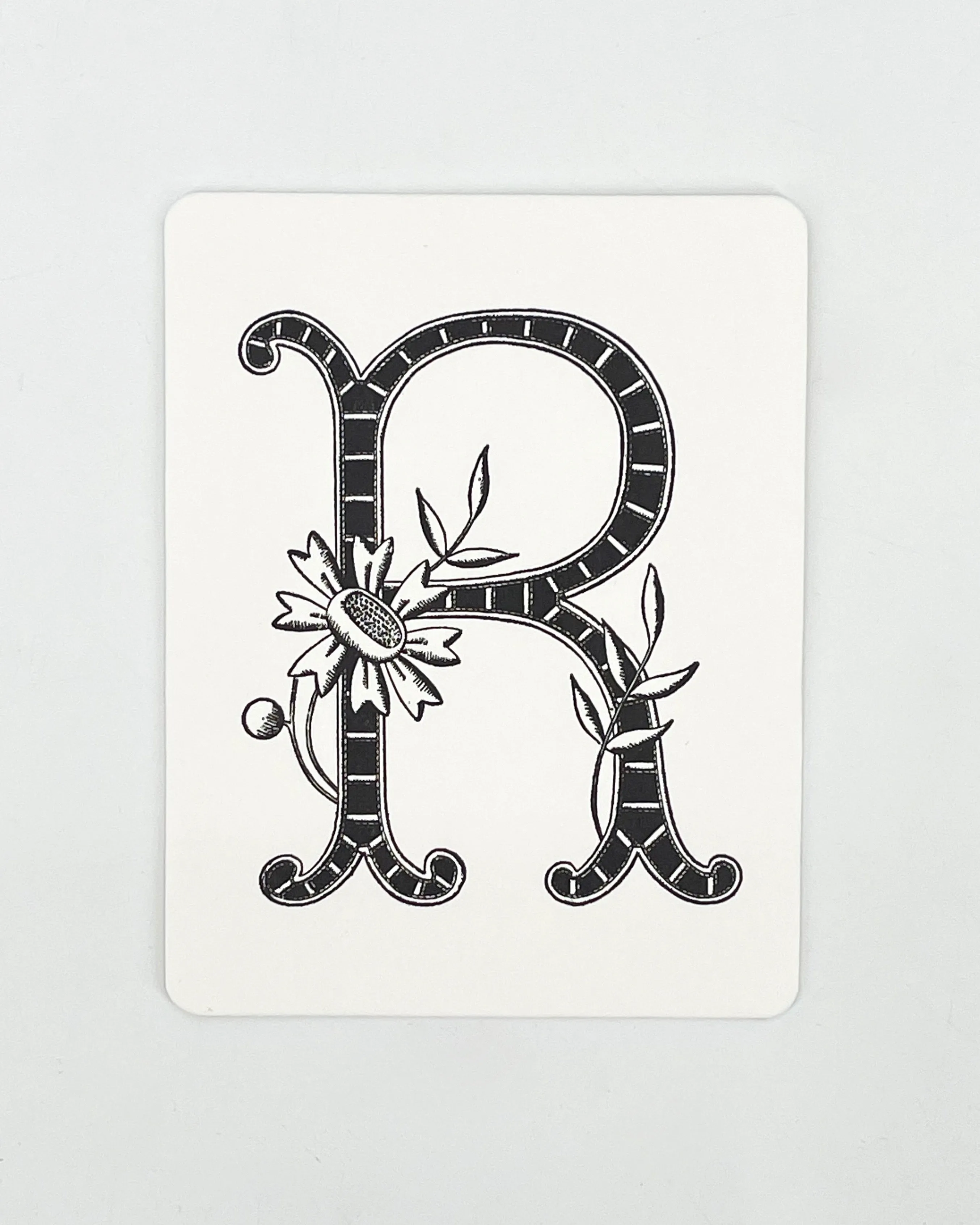 Daisy Monogram Cards