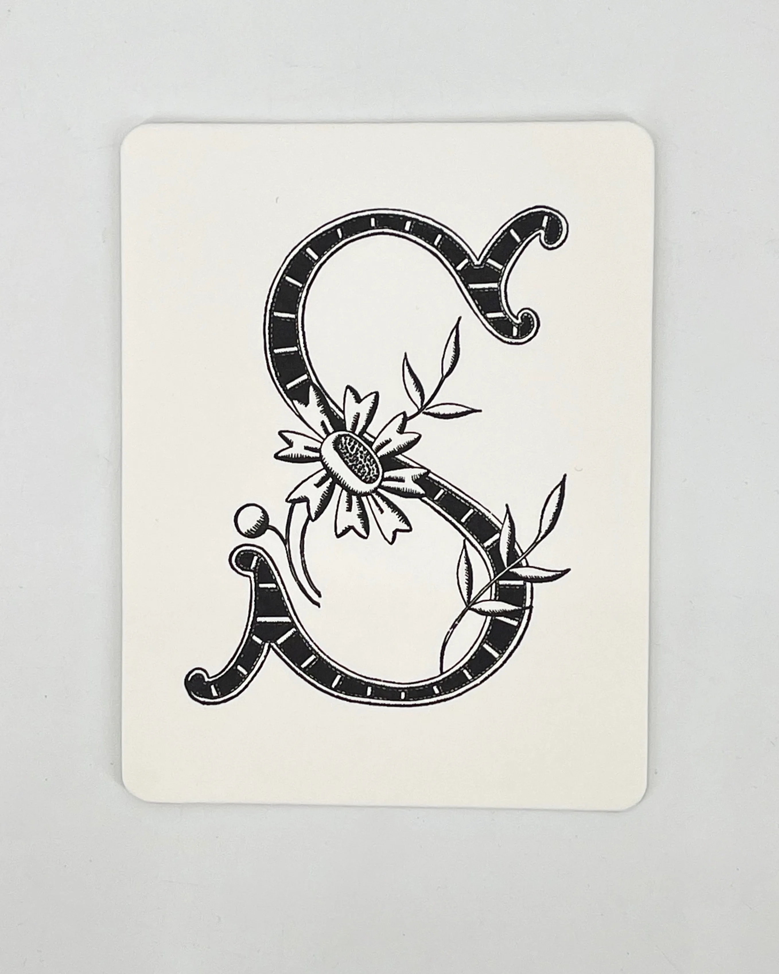 Daisy Monogram Cards