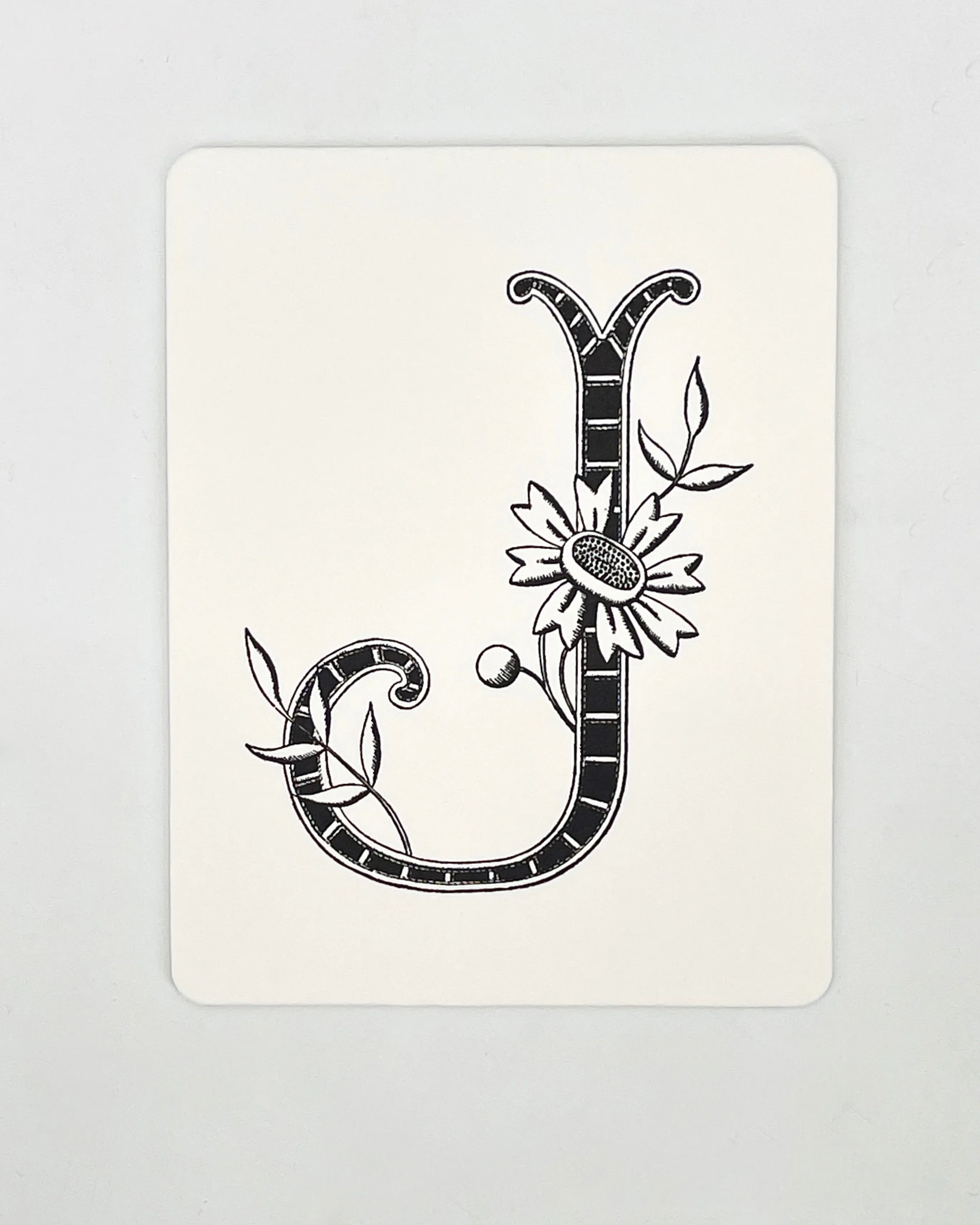 Daisy Monogram Cards