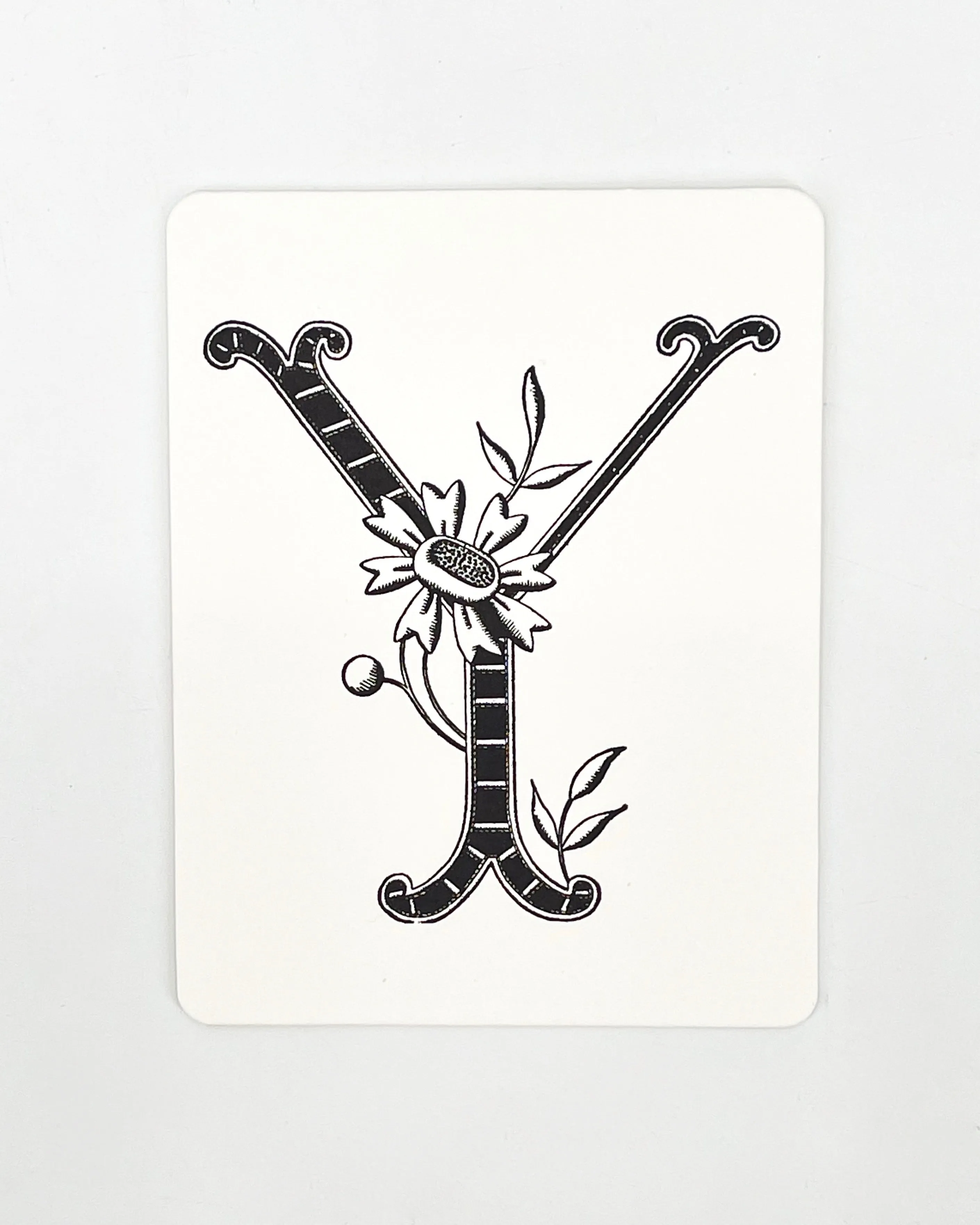 Daisy Monogram Cards