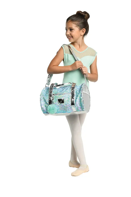 Danshuz Green/Silver Sequin Duffel
