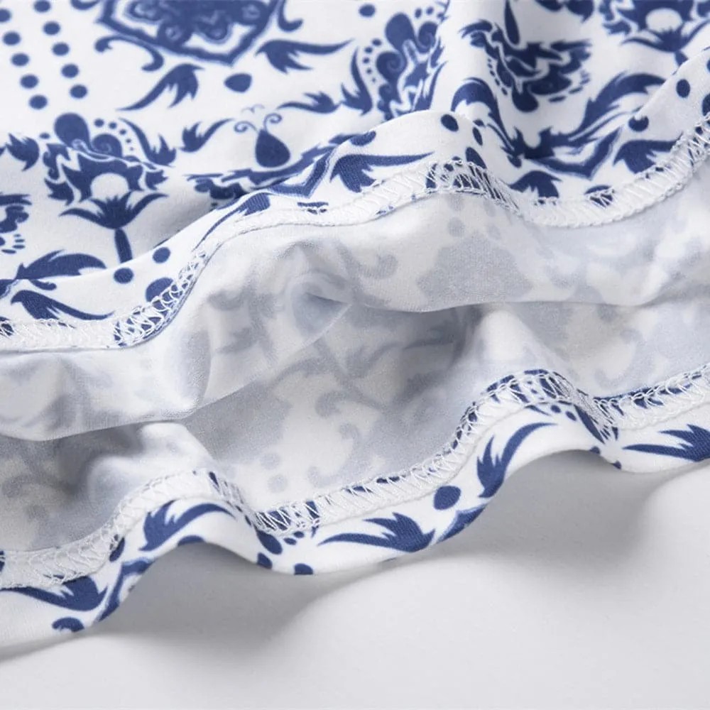 DressBetty - Sexy Backless Vintage Print Bohemia Dress