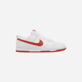 DUNK LOW WHITE PICANTE RED