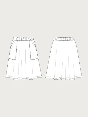 ELASTIC WAIST SKIRT mini PATTERN
