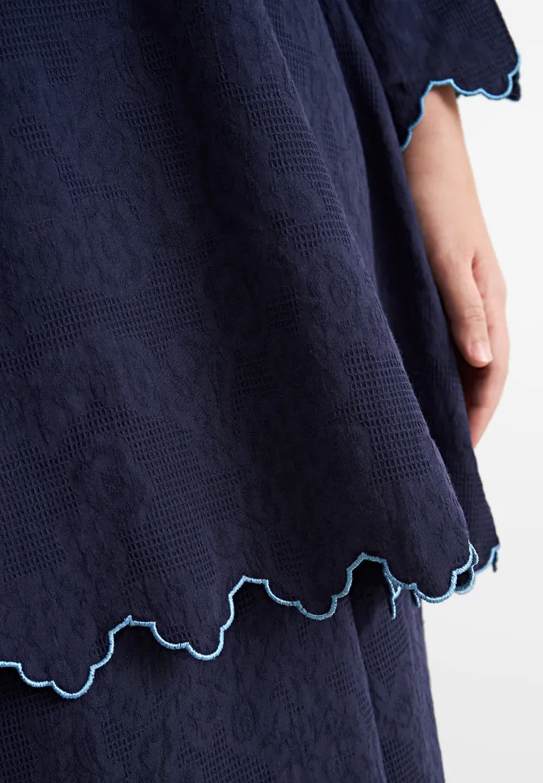 Elmiya Oriental Pre-Raya Embroidery Kurung Set