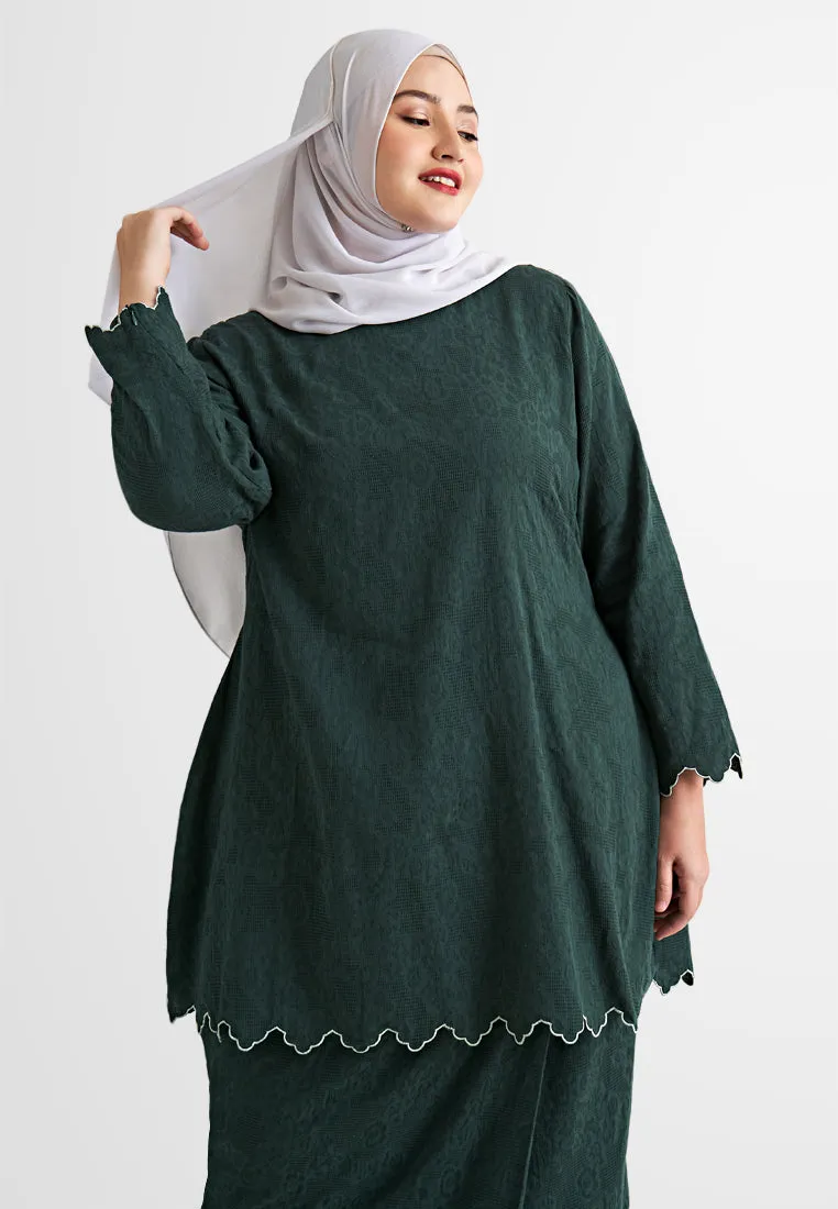 Elmiya Oriental Pre-Raya Embroidery Kurung Set