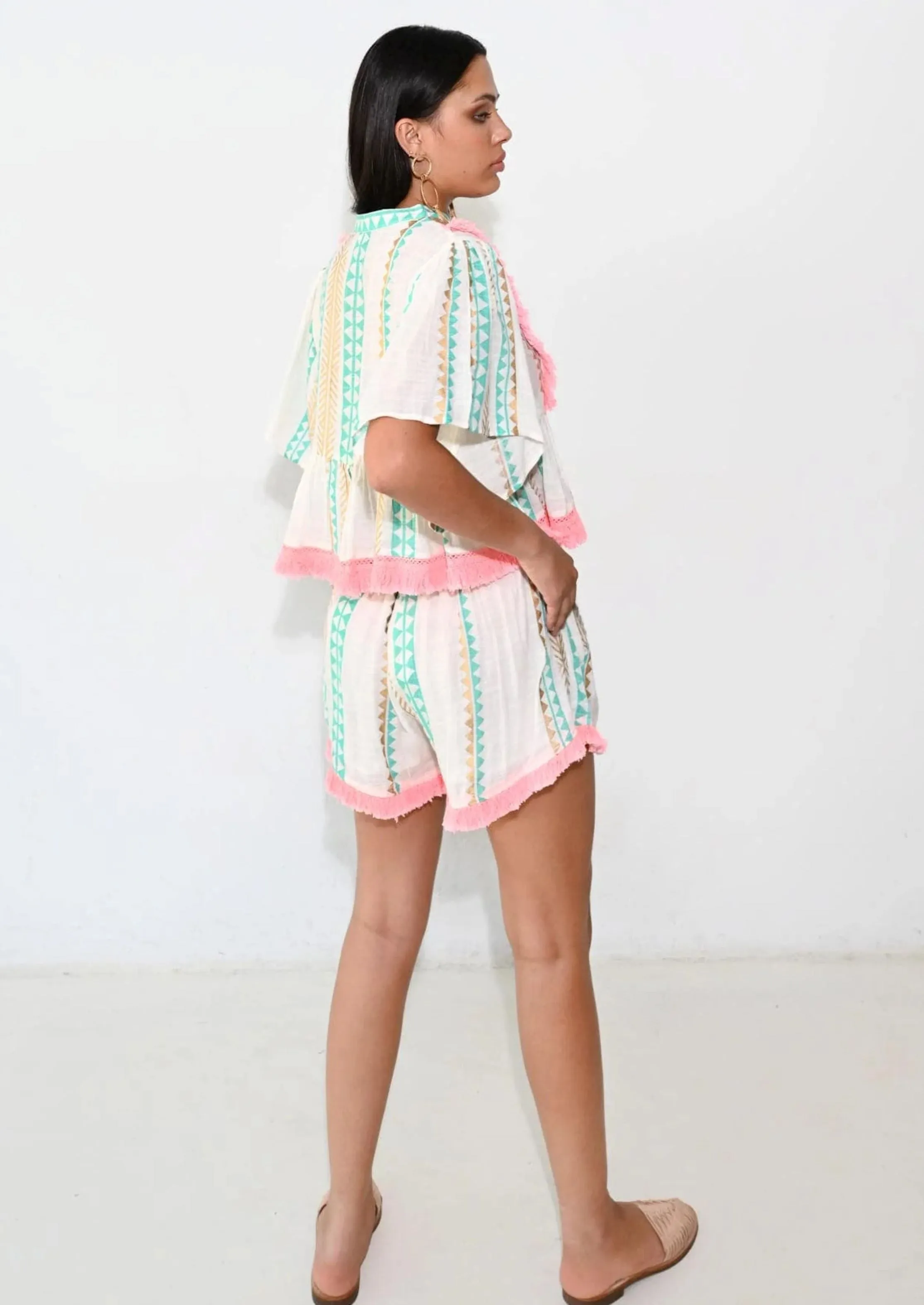 Embellished Top and Shorts Set Bella