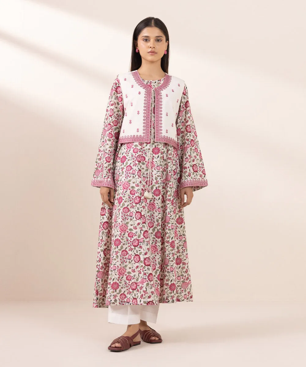 Embroidered Lawn Front-open Jacket